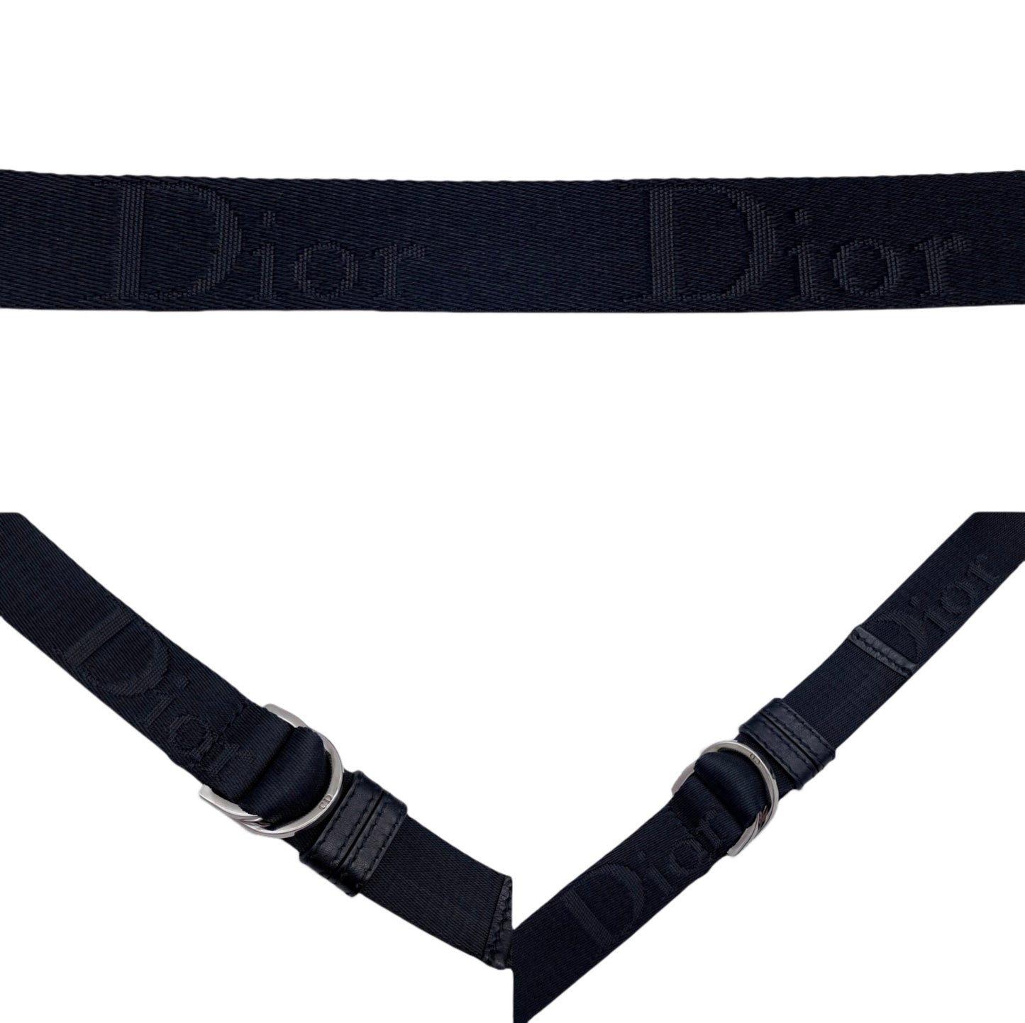 RARE☆☆☆☆CHRISTIAN DIOR Hardcore Line Rhinestone Chain Handle 2-Way Shoulder Bag PM Gray &amp; Black SHW