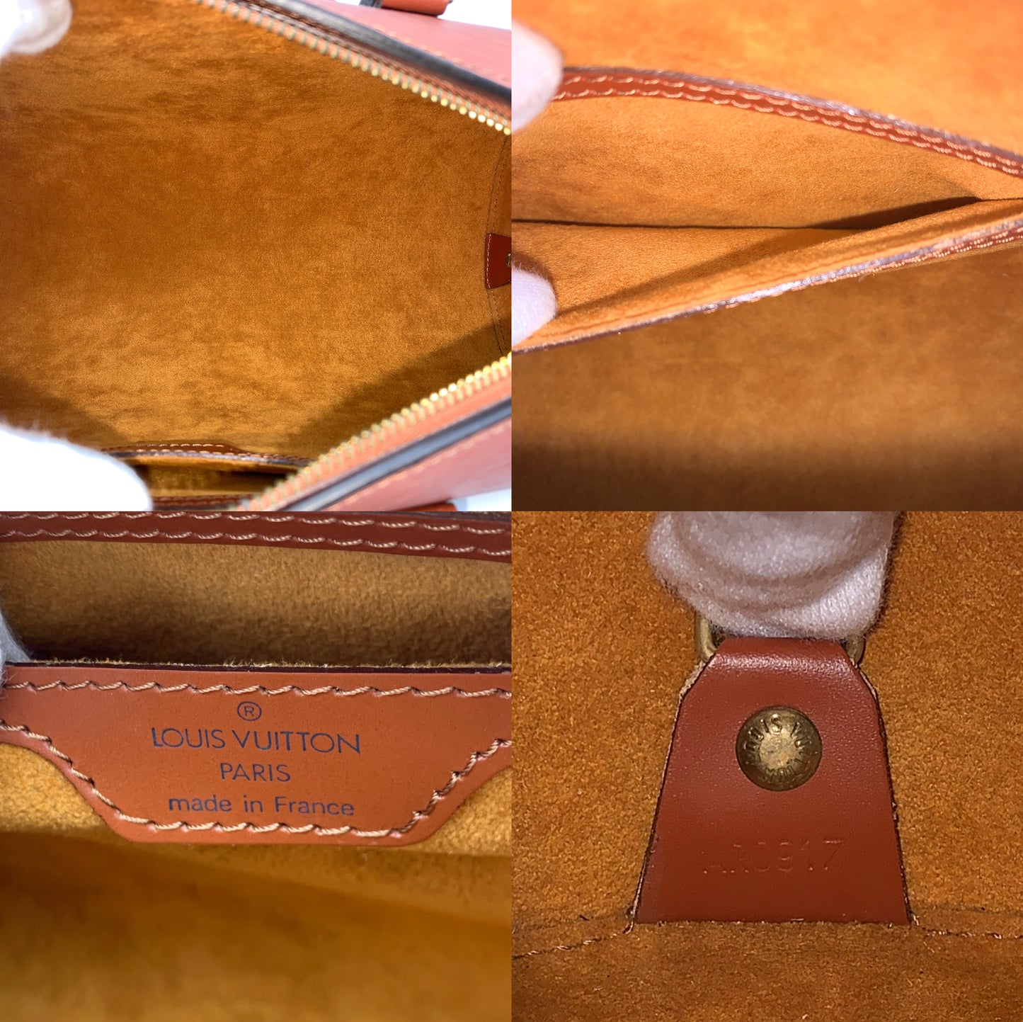 LOUIS VUITTON Epi Suffolk Shoulder Bag with Pouch