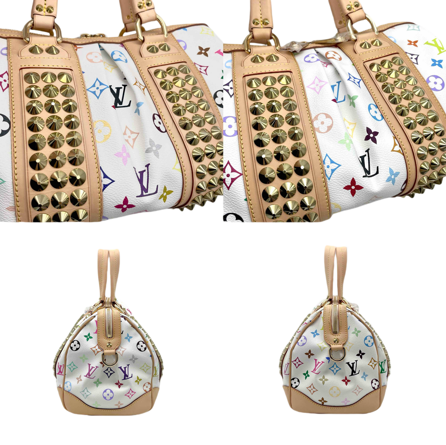 RARE☆☆☆LOUIS VUITTON Monogram Multicolor White Courtney MM M45641