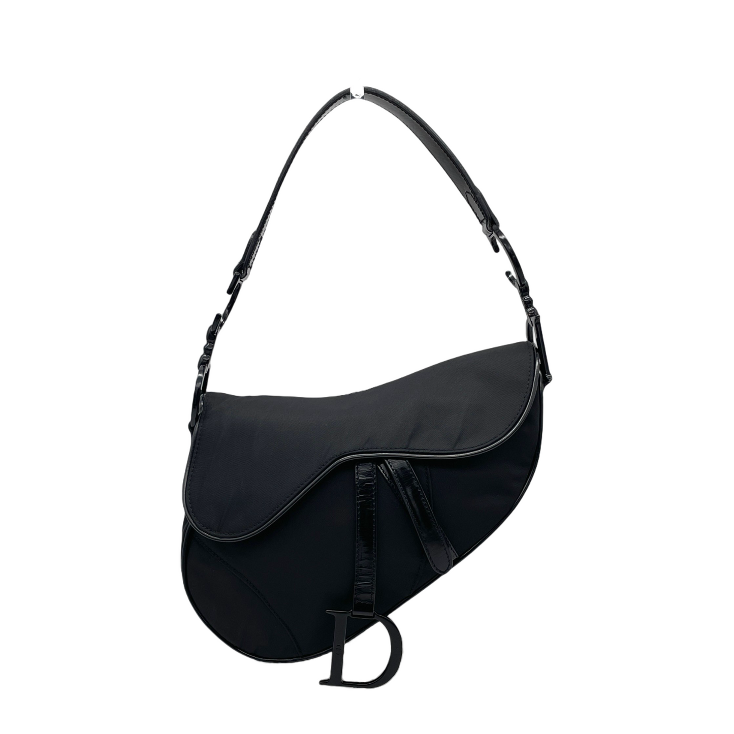 Christian Dior nylon saddle shoulder bag