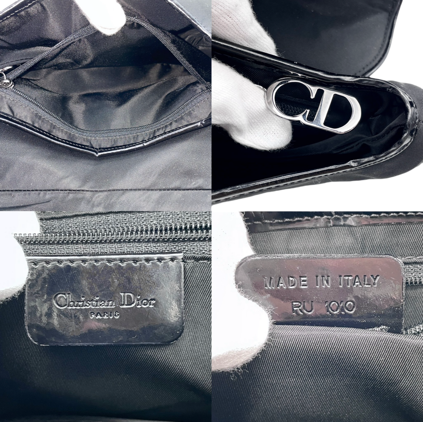 Christian Dior nylon saddle shoulder bag