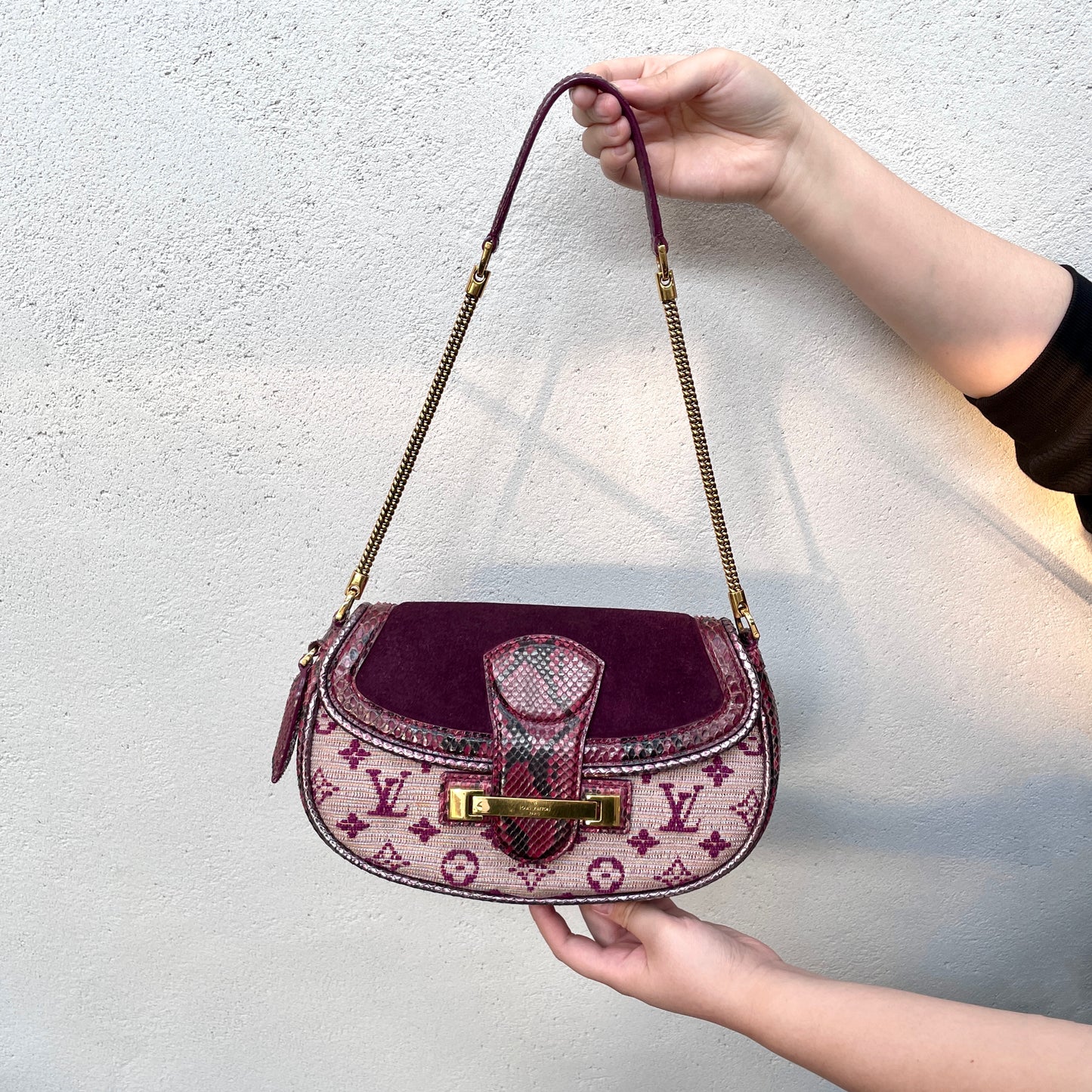 RARE☆☆☆☆☆☆LOUIS VUITTON 2011SS Monogram Empire Le Vent Violet N91107 Chain Shoulder Bag