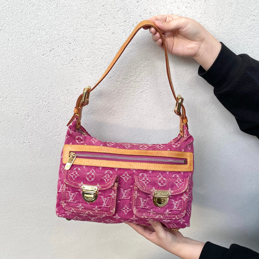 RARE☆☆☆LOUIS VUITTON Monogram Denim Baggy PM M95212