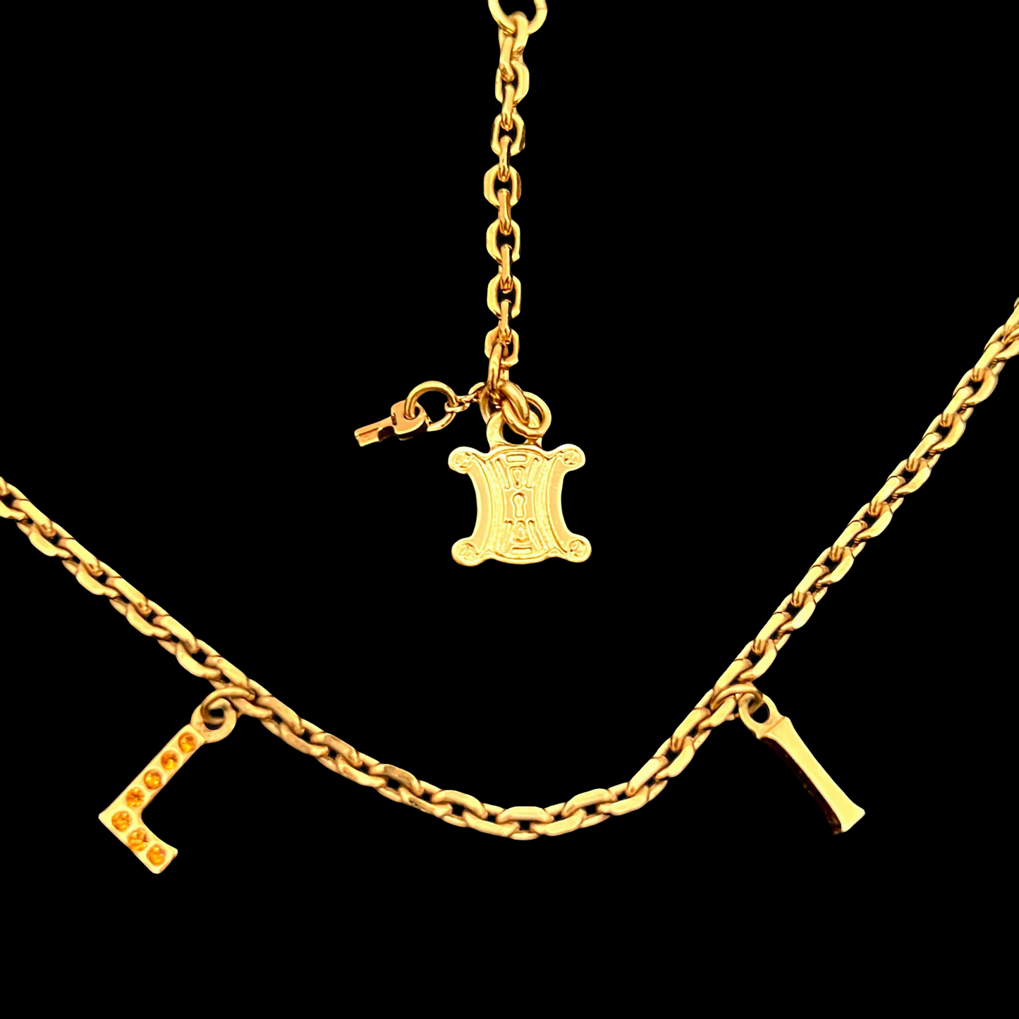 RARE☆☆☆CELINE CELINE Pendant Necklace Gold