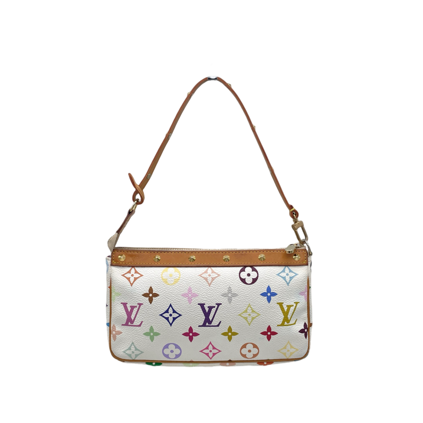 RARE☆☆☆LOUIS VUITTON Monogram Multicolor White Accessory Bronze