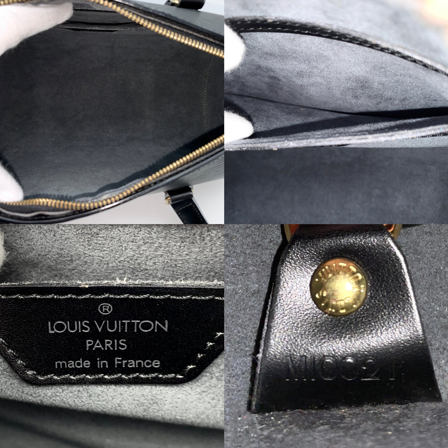 LOUIS VUITTON Epi Soufflé Noir Handbag with Pouch M52222