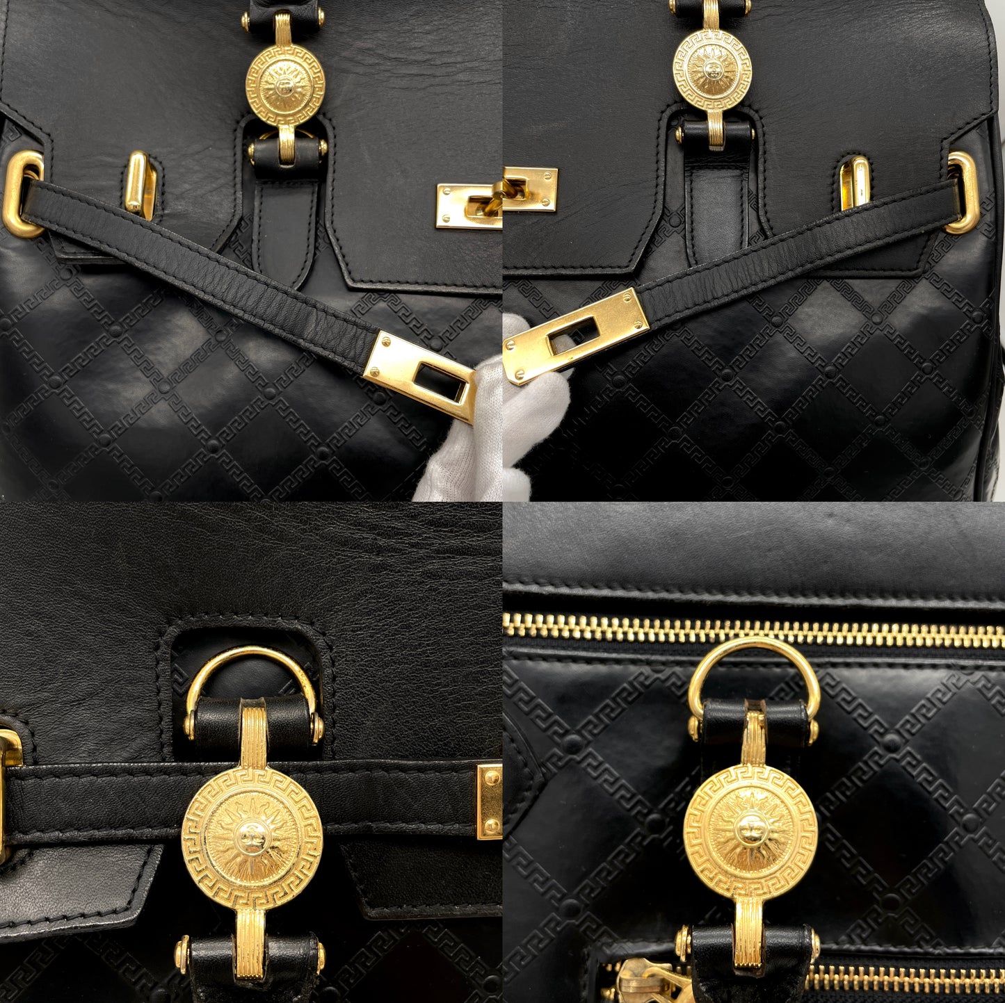 RARE☆☆☆VERSACE Birkin Type 2Way Handbag GM