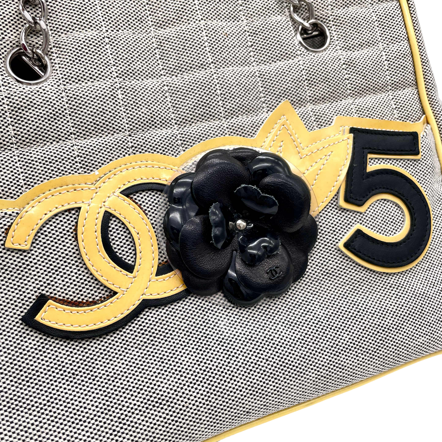 CHANEL Camellia Coco Mark No.5 Chain Tote Bag