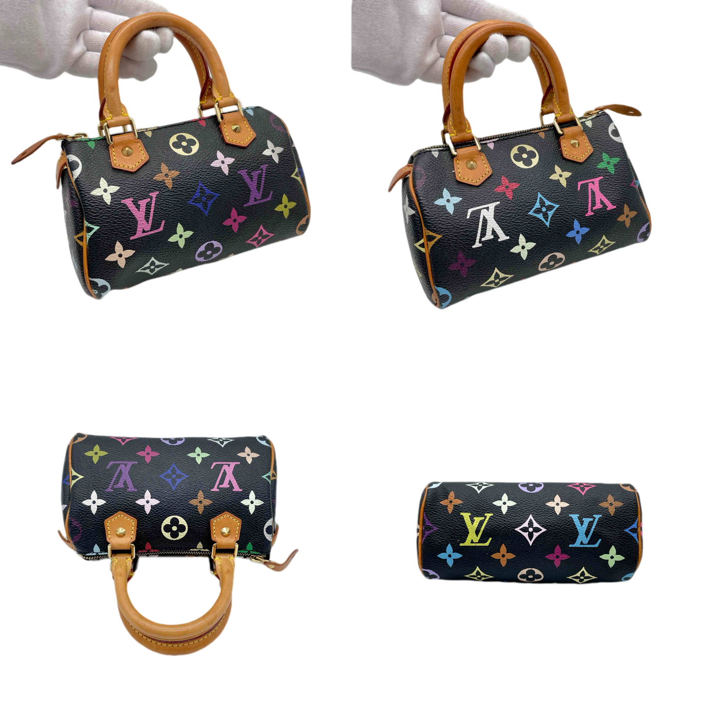 RARE☆☆☆LOUIS VUITTON Monogram Multicolor Black Mini Party M92644/with shoulder strap