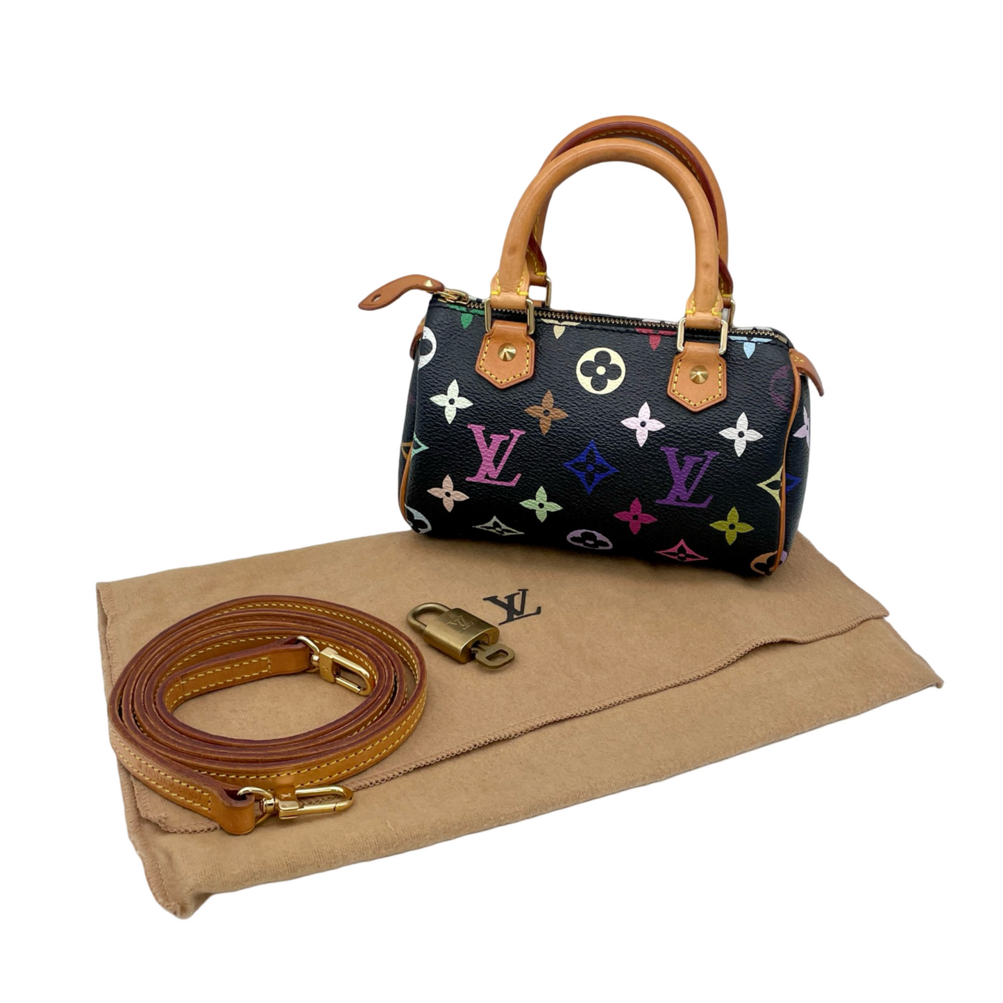 RARE☆☆☆LOUIS VUITTON Monogram Multicolor Black Mini Party M92644/with shoulder strap