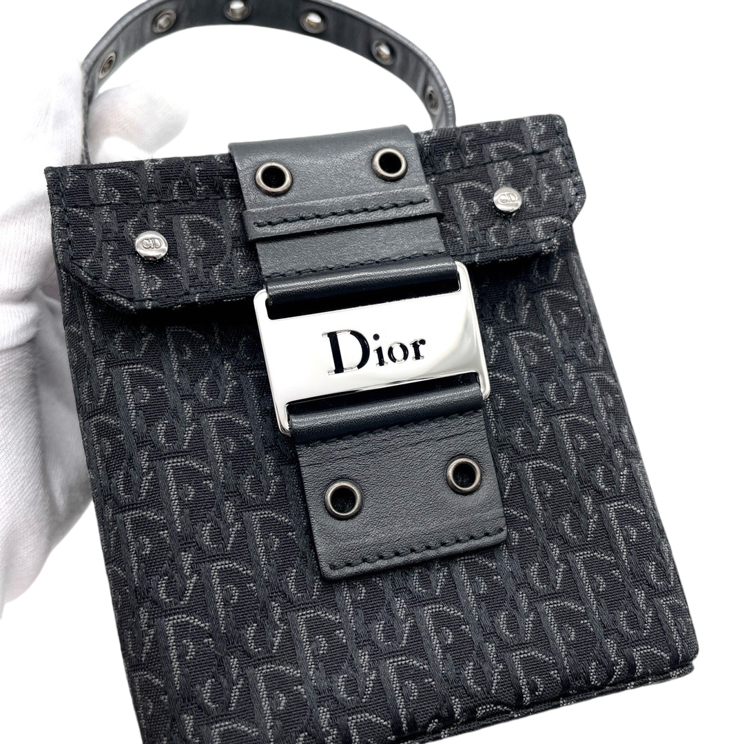 RARE☆☆CHRISTIAN DIOR Street Chic Trotter Vanity Handbag Black