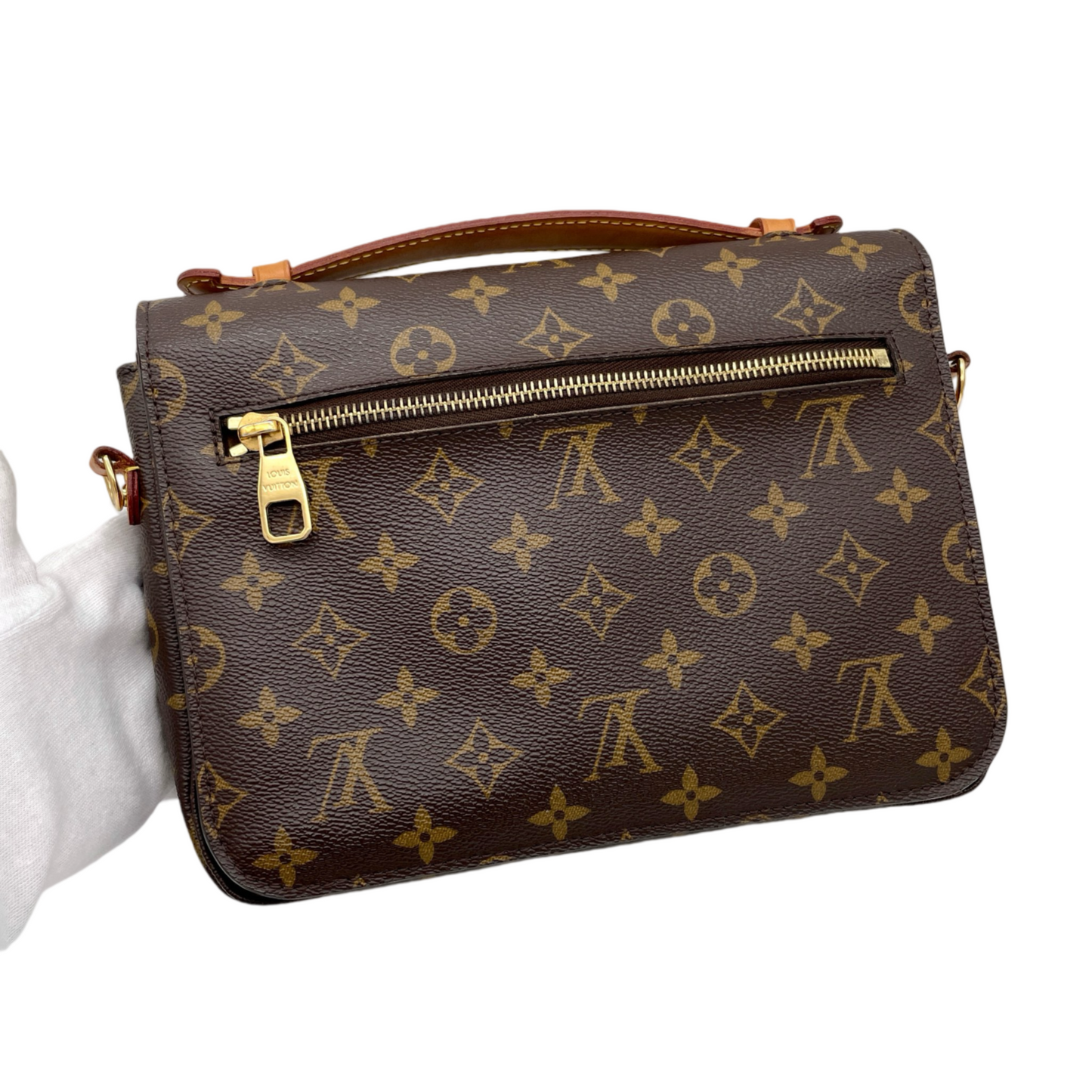 LOUIS VUITTON Monogram Pochette Métis M44875 2Way Hand Bag Original Brown &amp; Gold