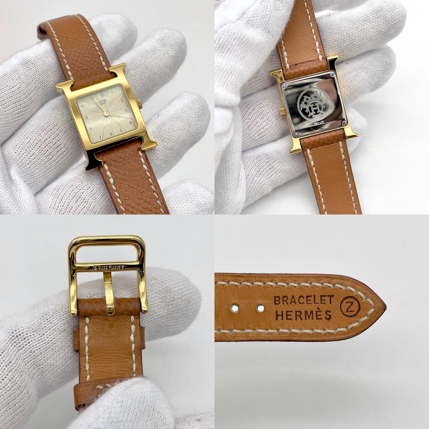 RARE☆☆HERMÈS Hｳｫｯﾁ ｺﾞｰﾙﾄﾞ×ﾌﾞﾗｳﾝ