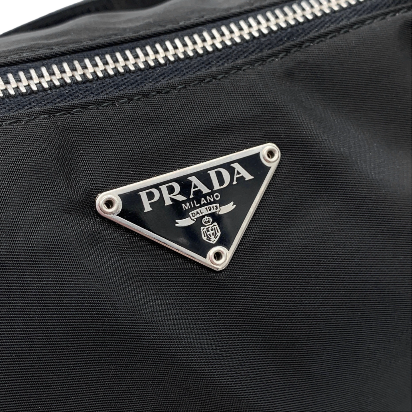 AUTH Pre-owned PRADA Nylon Accessory Pouch Black