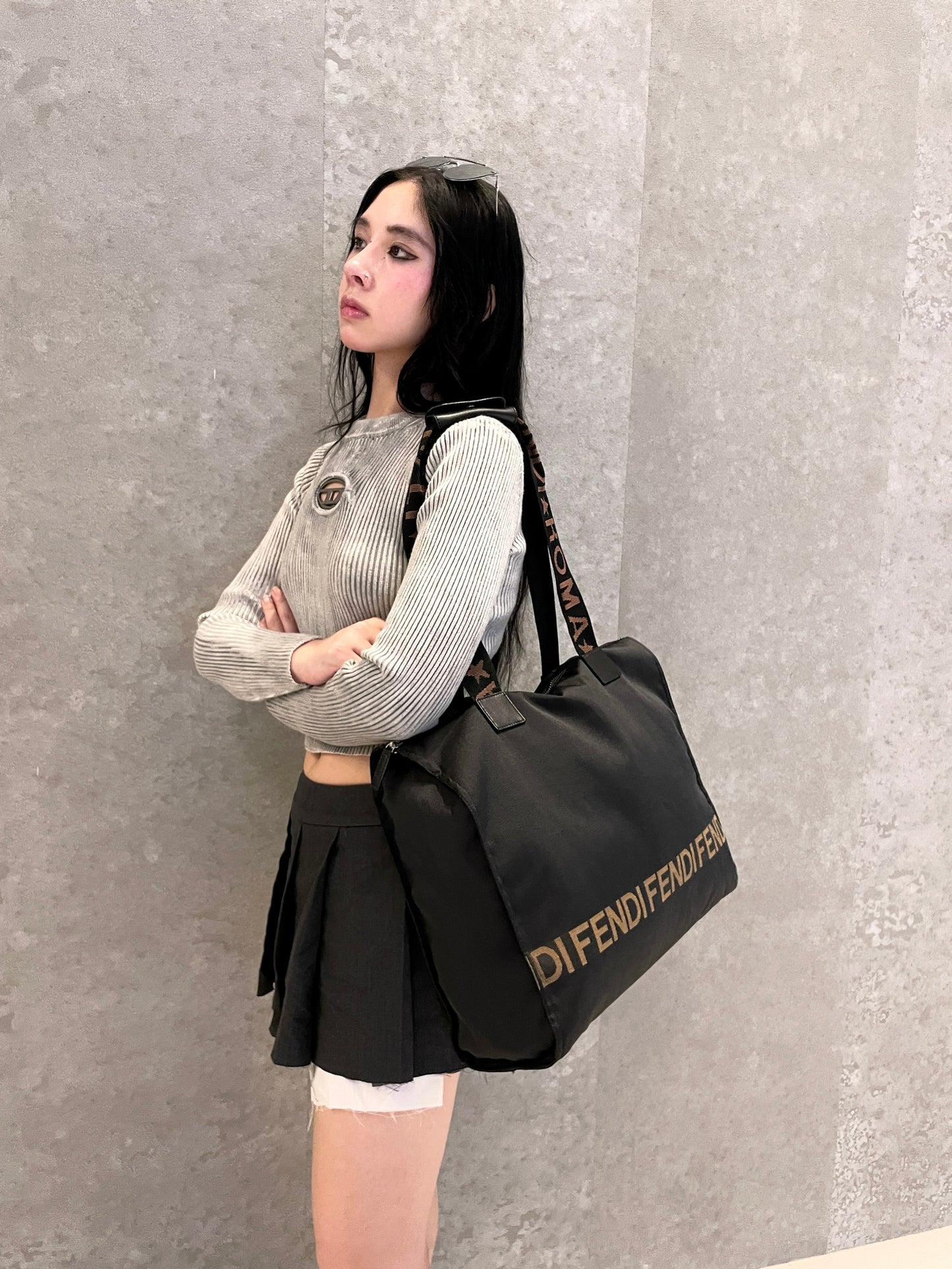 FENDI canvas tote bag