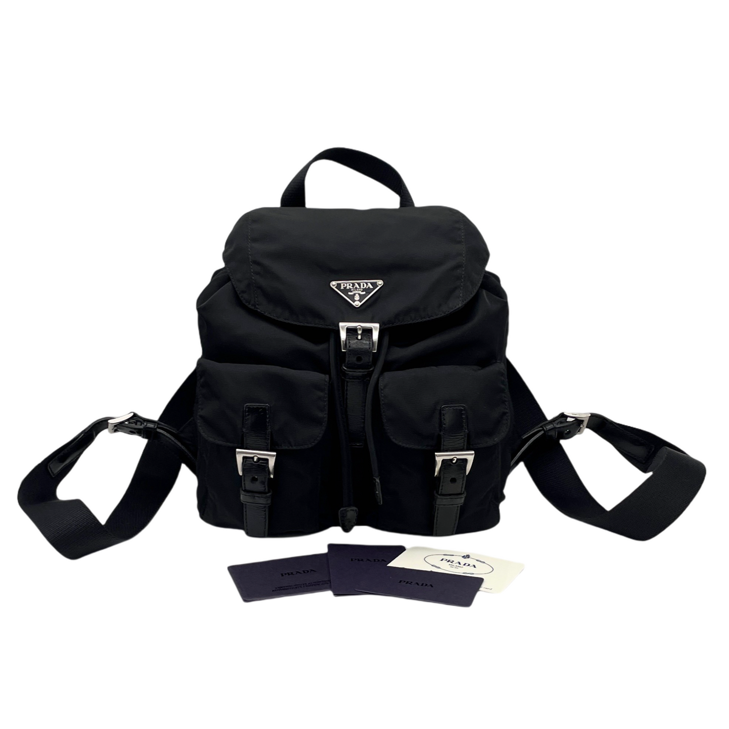 PRADA Triangle Logo Nylon Rucksack PM