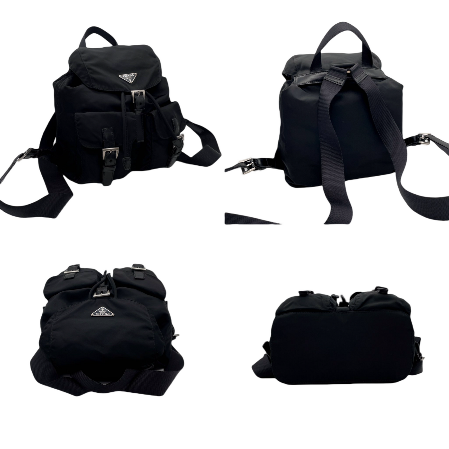 PRADA Triangle Logo Nylon Rucksack PM