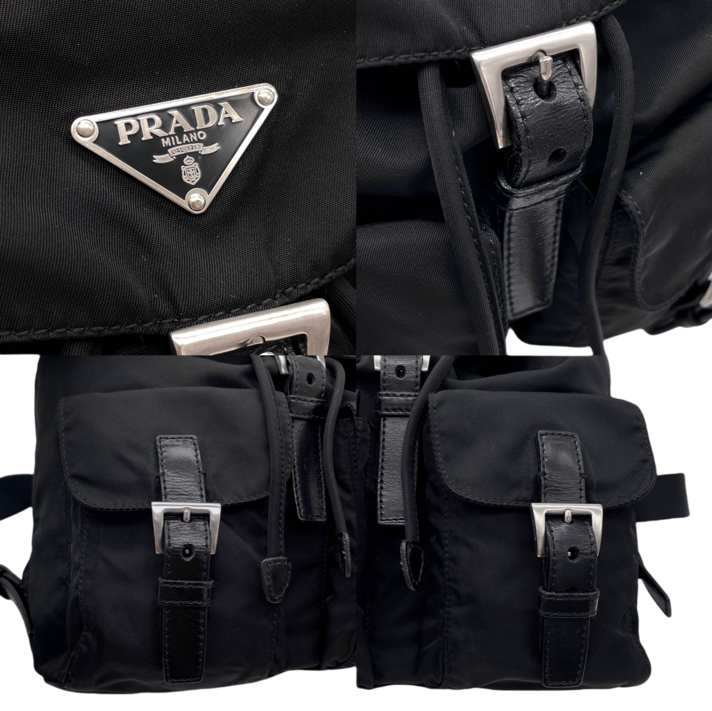 PRADA Triangle Logo Nylon Rucksack PM