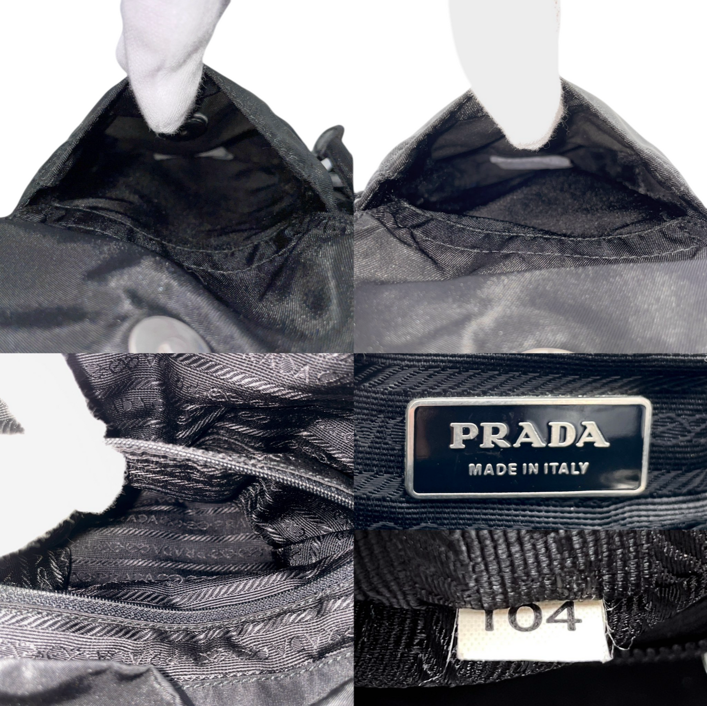 PRADA Triangle Logo Nylon Rucksack PM