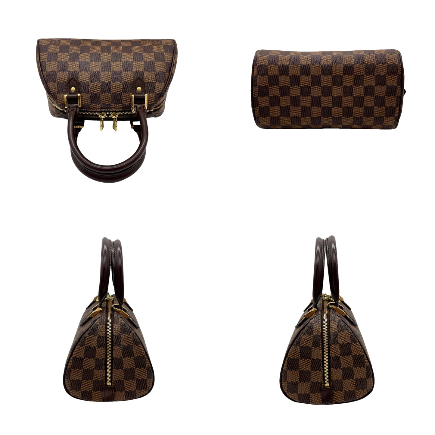 LOUIS VUITTON ﾀﾞﾐｴ ﾘﾍﾞﾗ ﾐﾆ ﾊﾝﾄﾞﾊﾞｯｸﾞ N41436 ﾌﾞﾗｳﾝ PVC ﾚｻﾞｰ