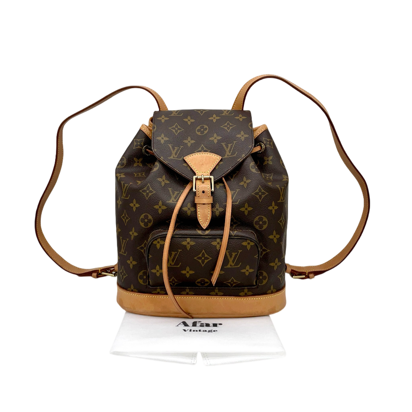 AUTHENTIC PRELOVED LOUIS VUITTON 1998 Monogram Montsouris MM Backpack M51136 Brown & Gold