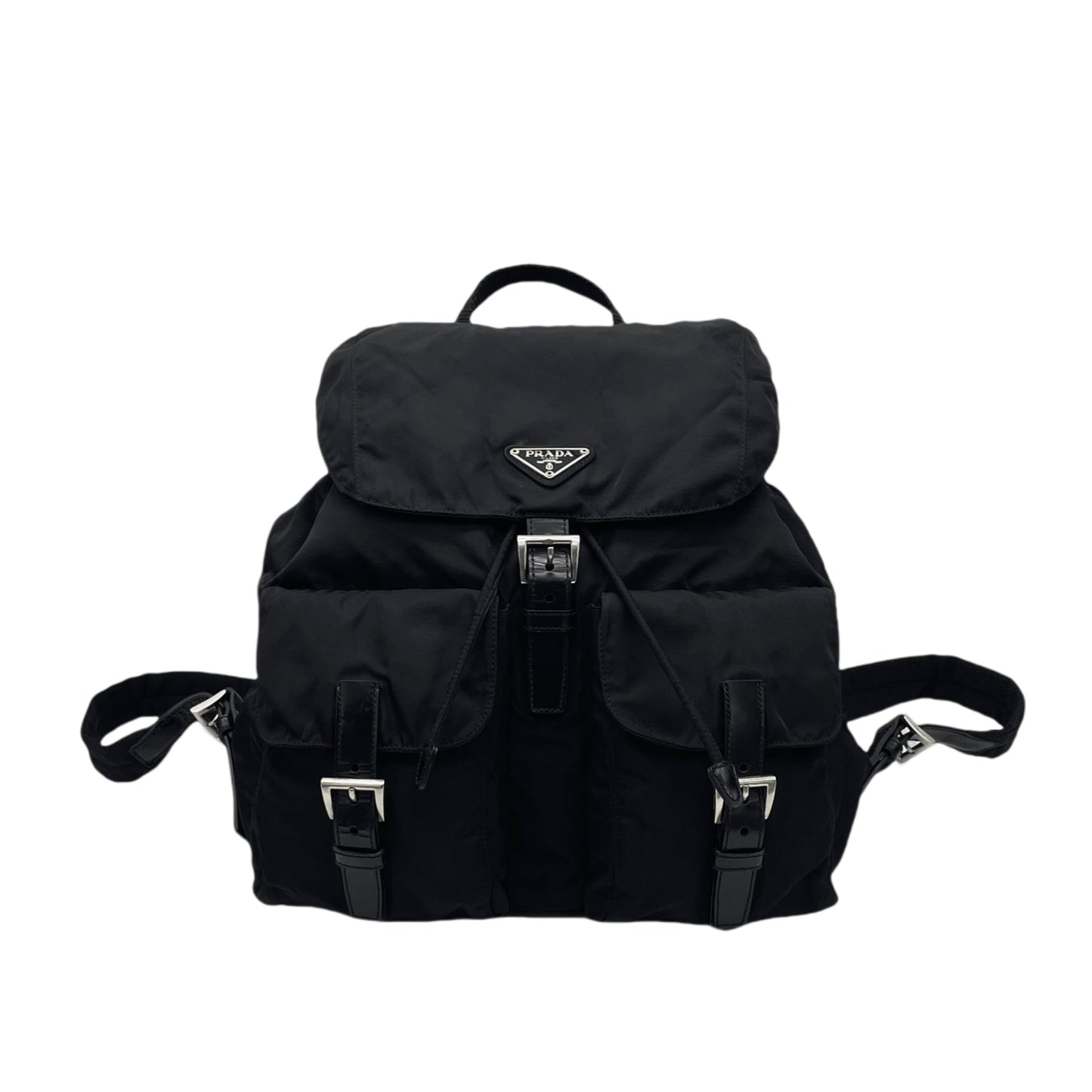 PRADA Triangle Logo Nylon Rucksack MM