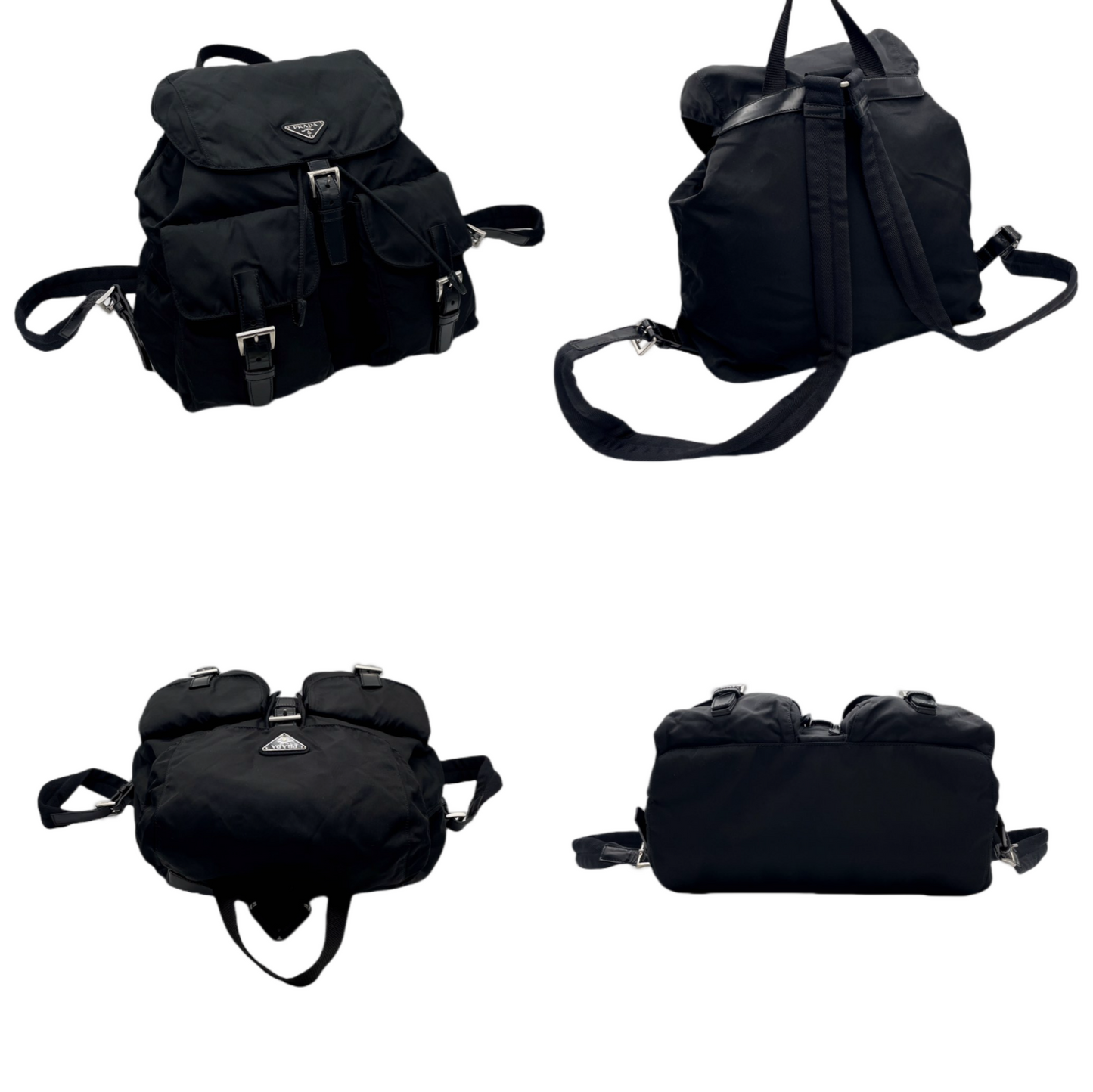 PRADA Triangle Logo Nylon Rucksack MM