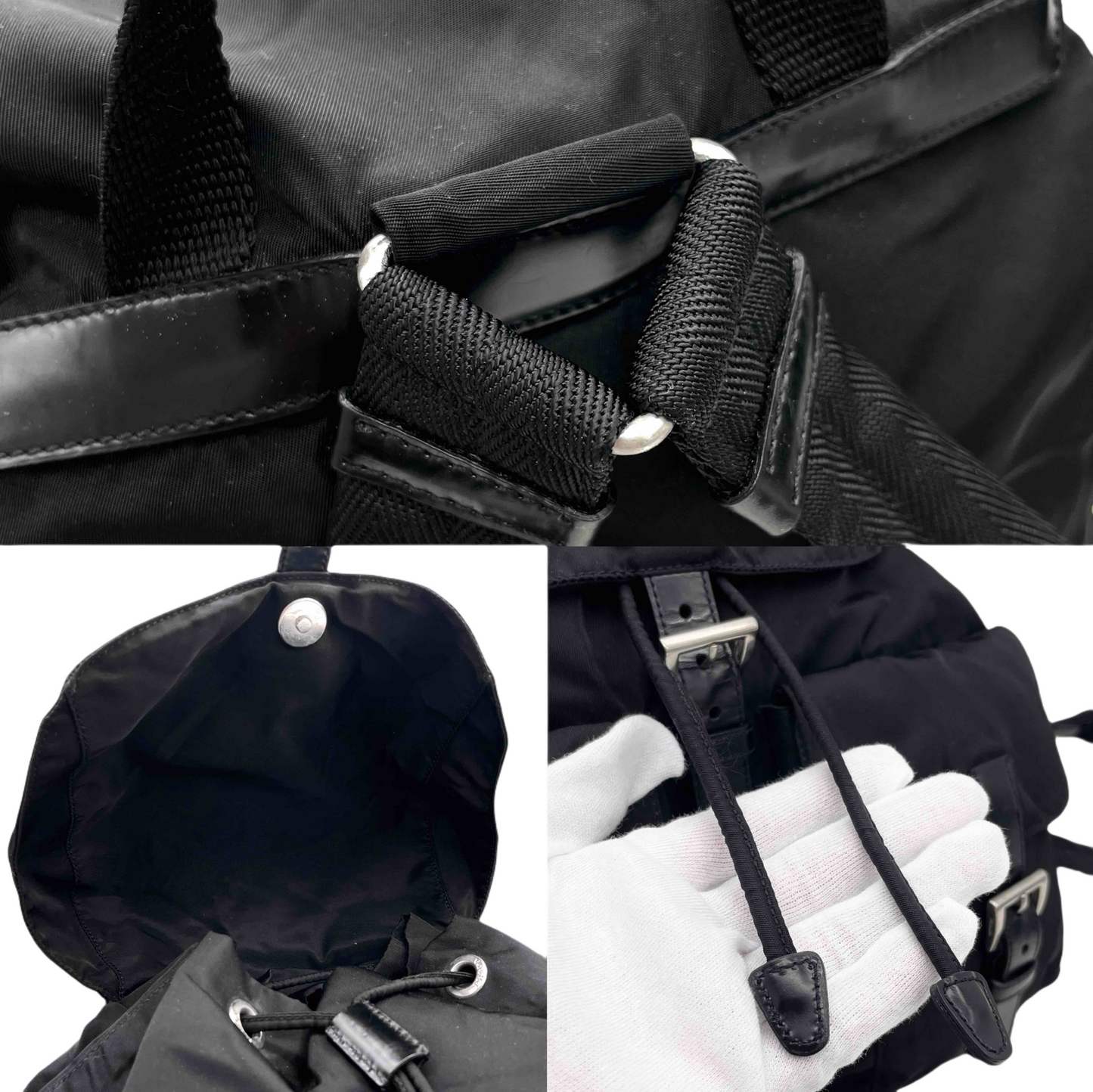 PRADA Triangle Logo Nylon Rucksack MM