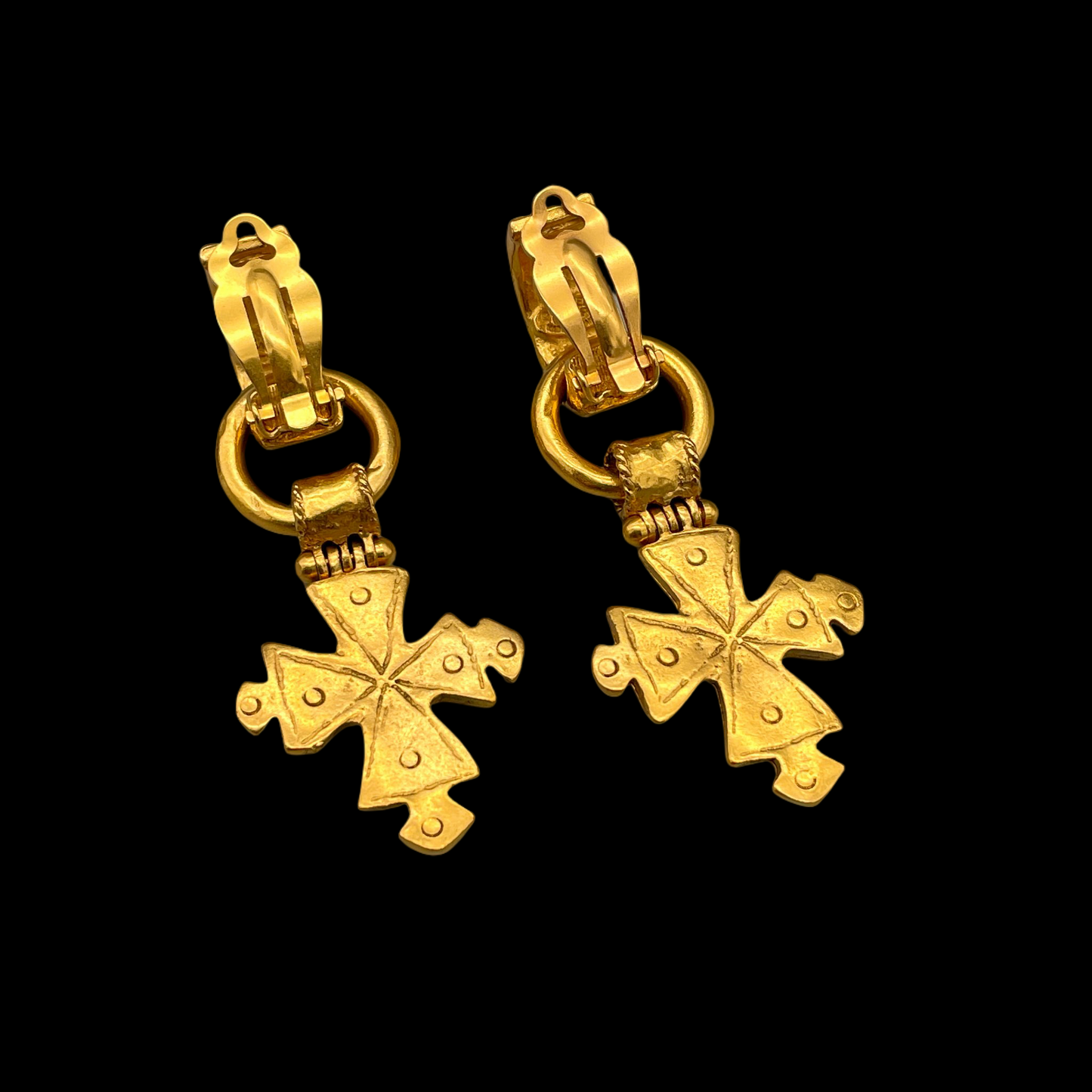 CHANEL Coco Mark Cross Earrings 94P