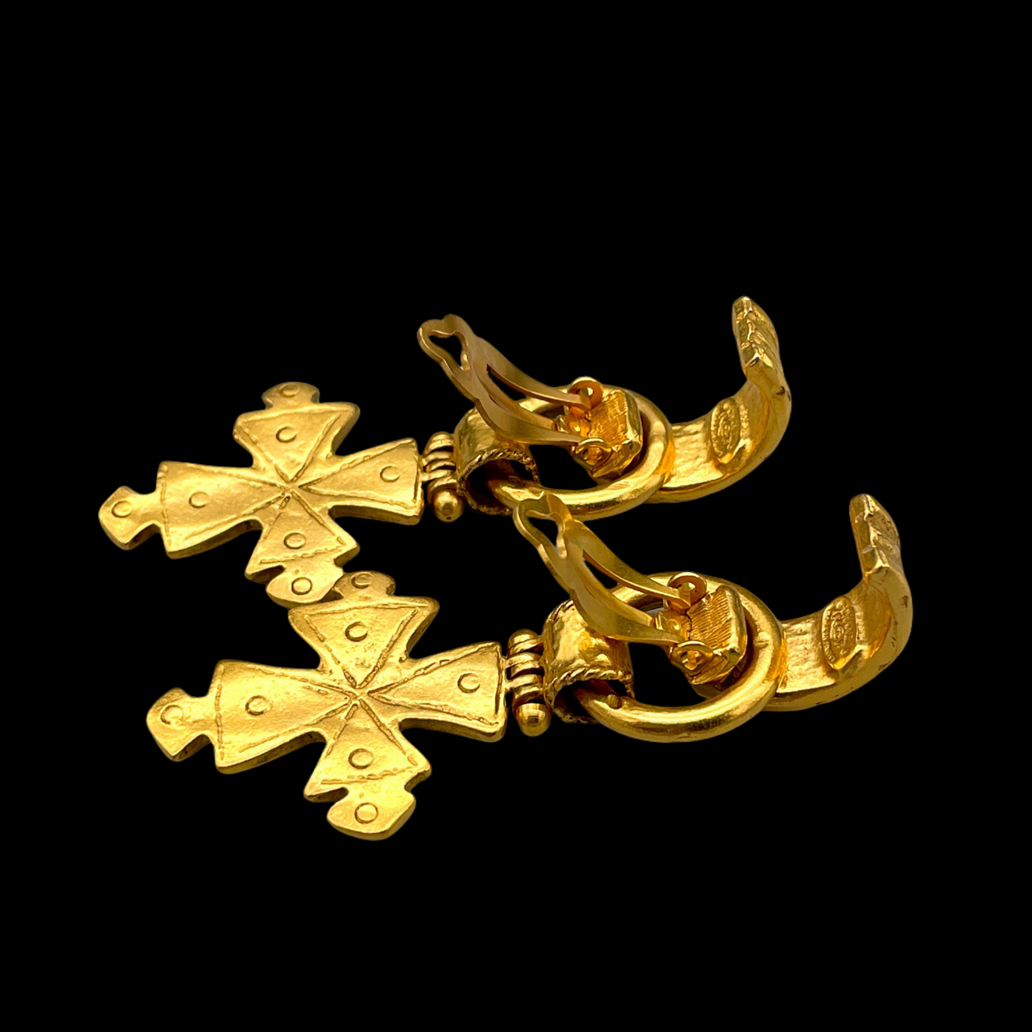 CHANEL Coco Mark Cross Earrings 94P