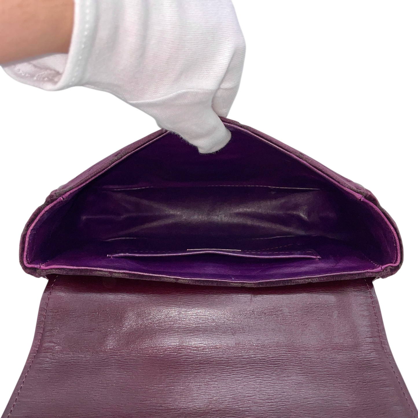 RARE★★★★★LOUIS VUITTON 2004 FW Monogram Velours Velvet & Crocodile Leather Alligator Gracie Top Handle Bag Small Purple/Gold