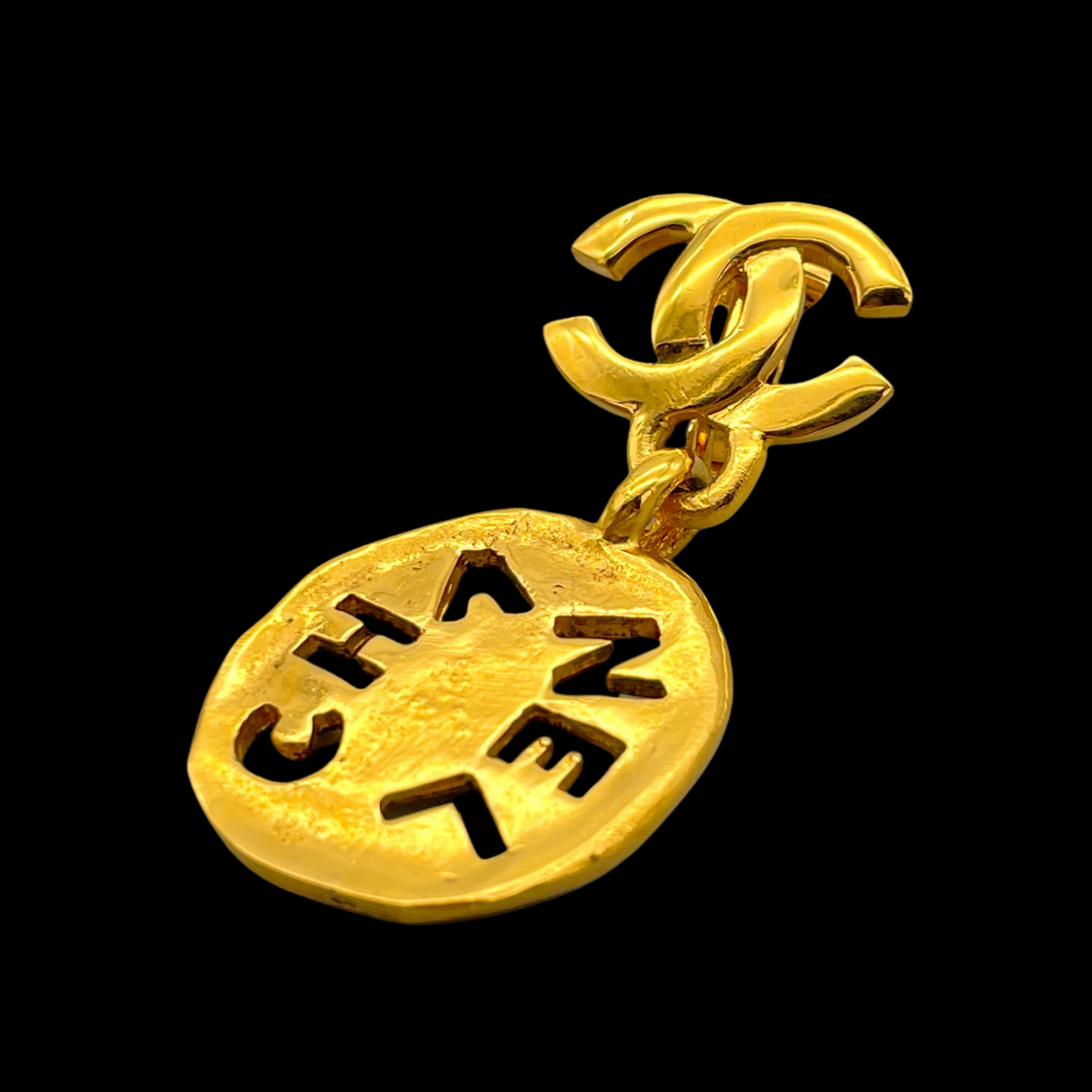 CHANEL Coco 马克吊坠耳环/金