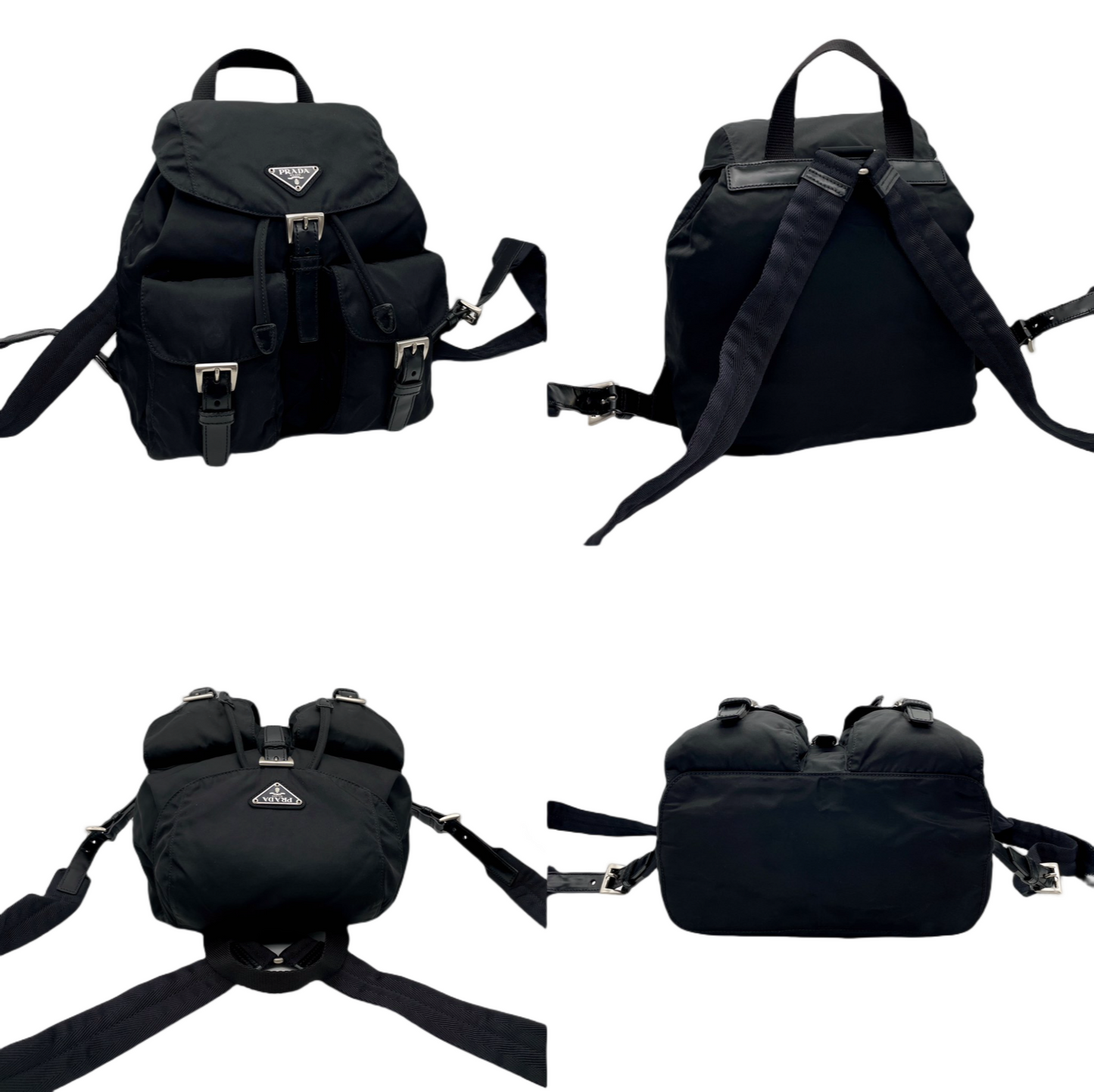 PRADA Triangle Logo Backpack PM