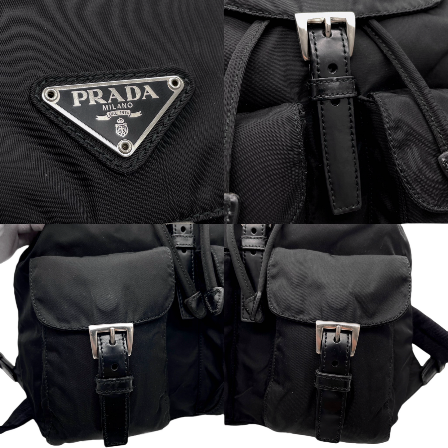 PRADA Triangle Logo Backpack PM