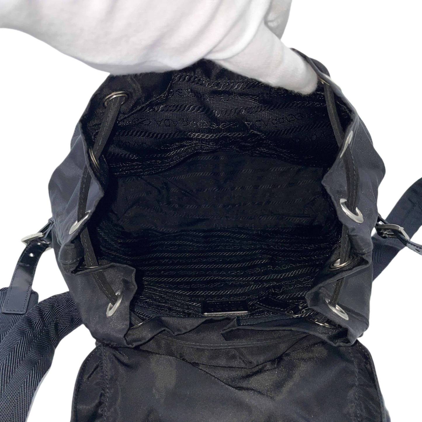 PRADA Triangle Logo Backpack PM