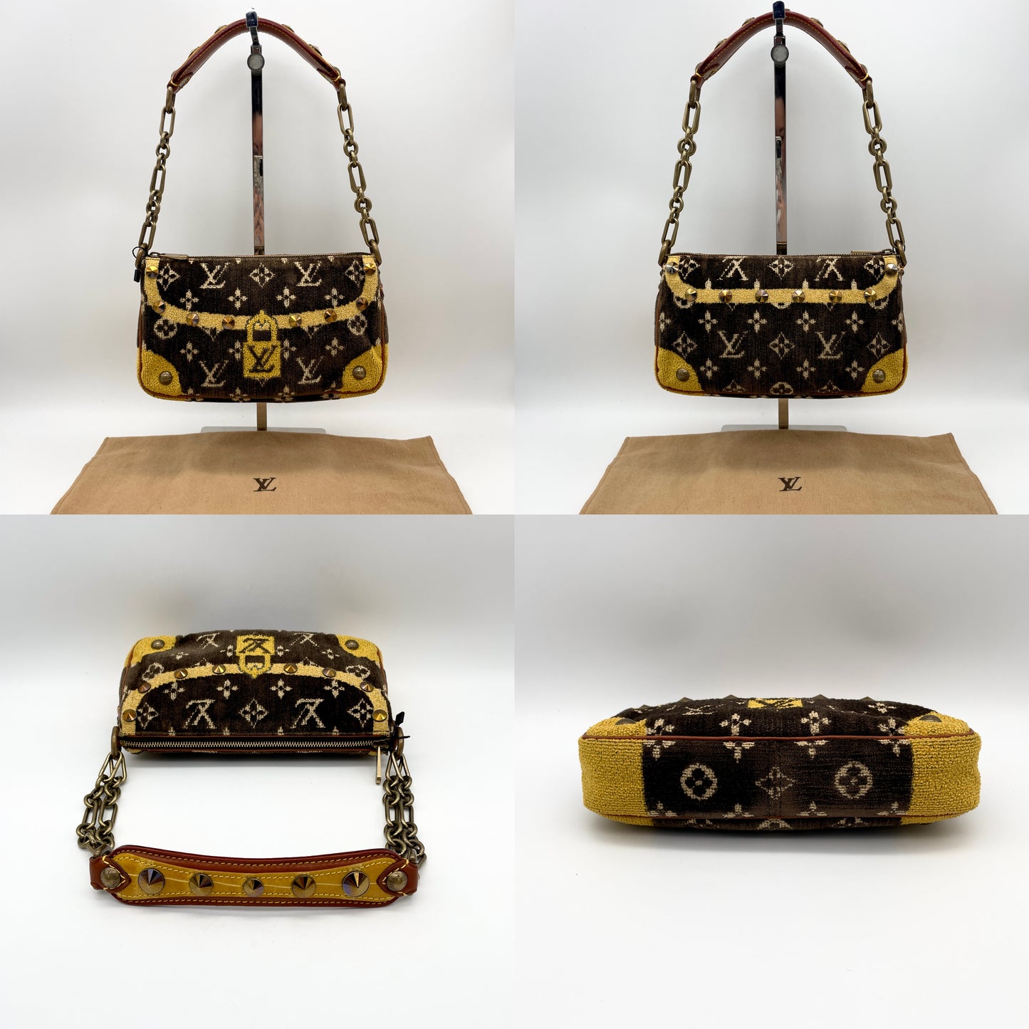 稀有☆☆☆☆LOUIS VUITTON 04 秋冬系列 Trompe Piece 肖像配件 M92710