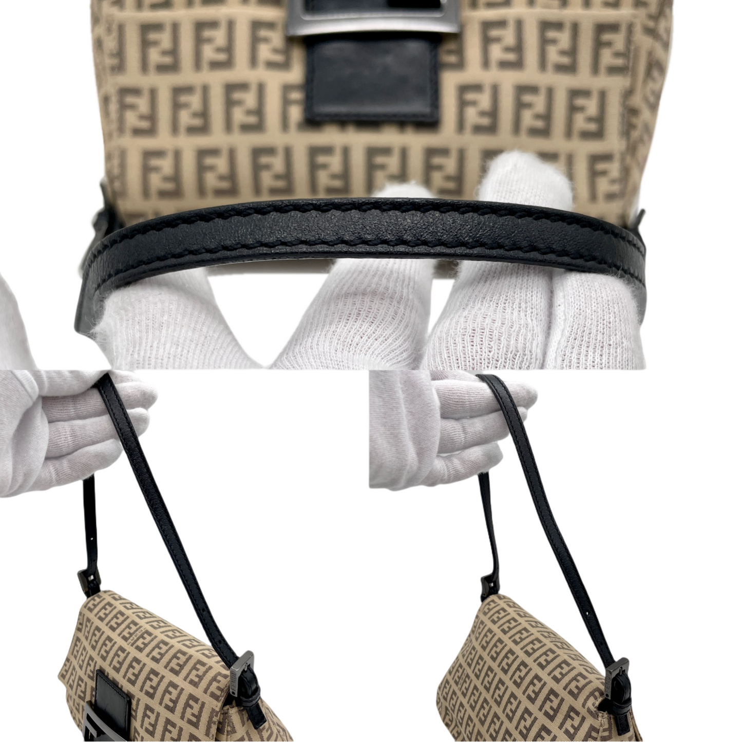 FENDI Zucchino Mini Manma Bucket Shoulder Bag