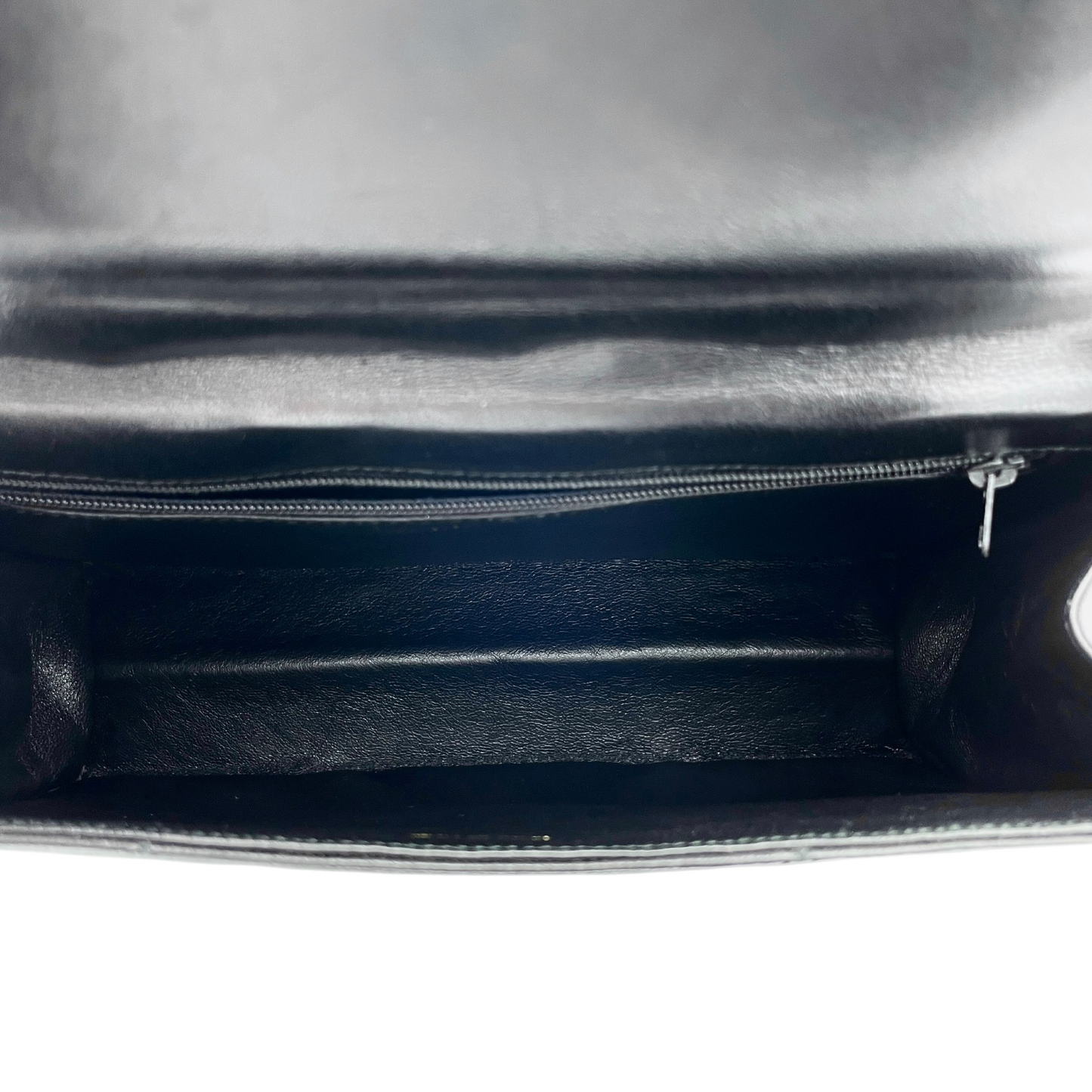 CHANEL Lambskin Vintage Shoulder Bag/Black x Red