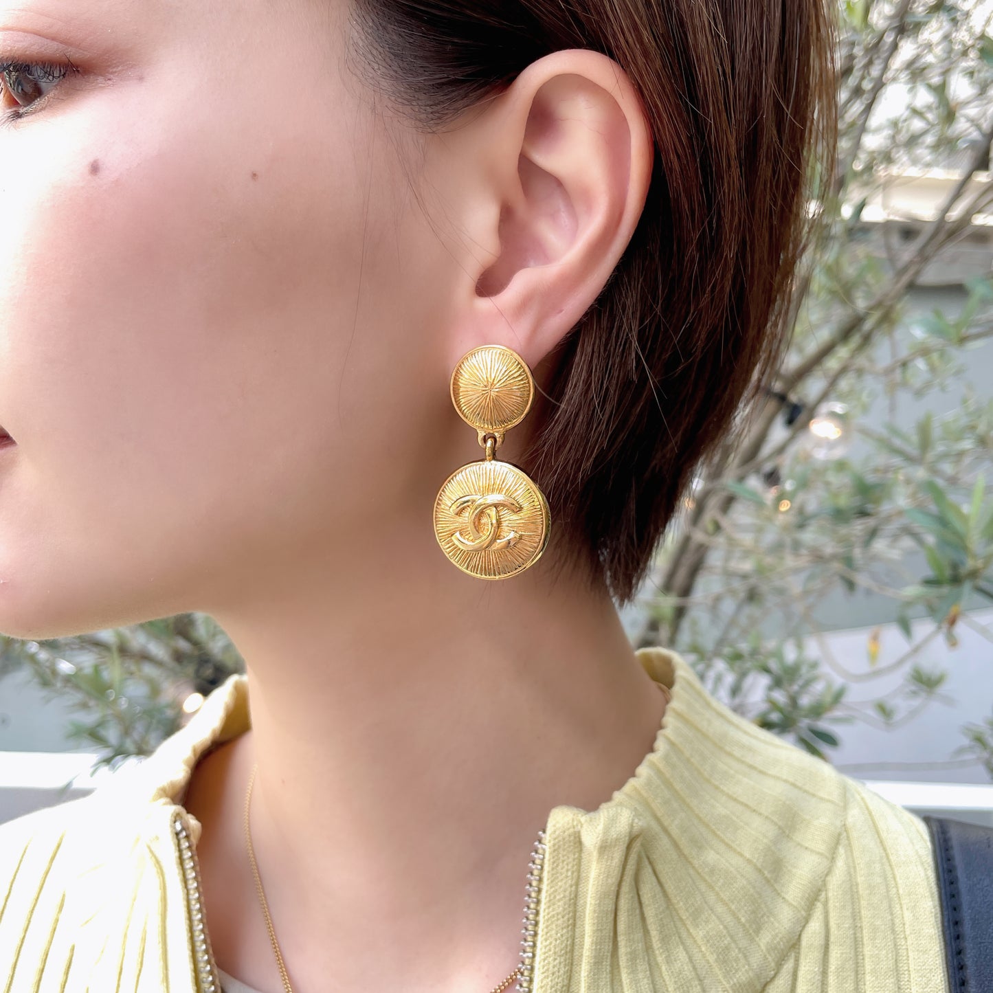 Afar Vintage Pre-owned CHANEL Cocommark Hanging Earring