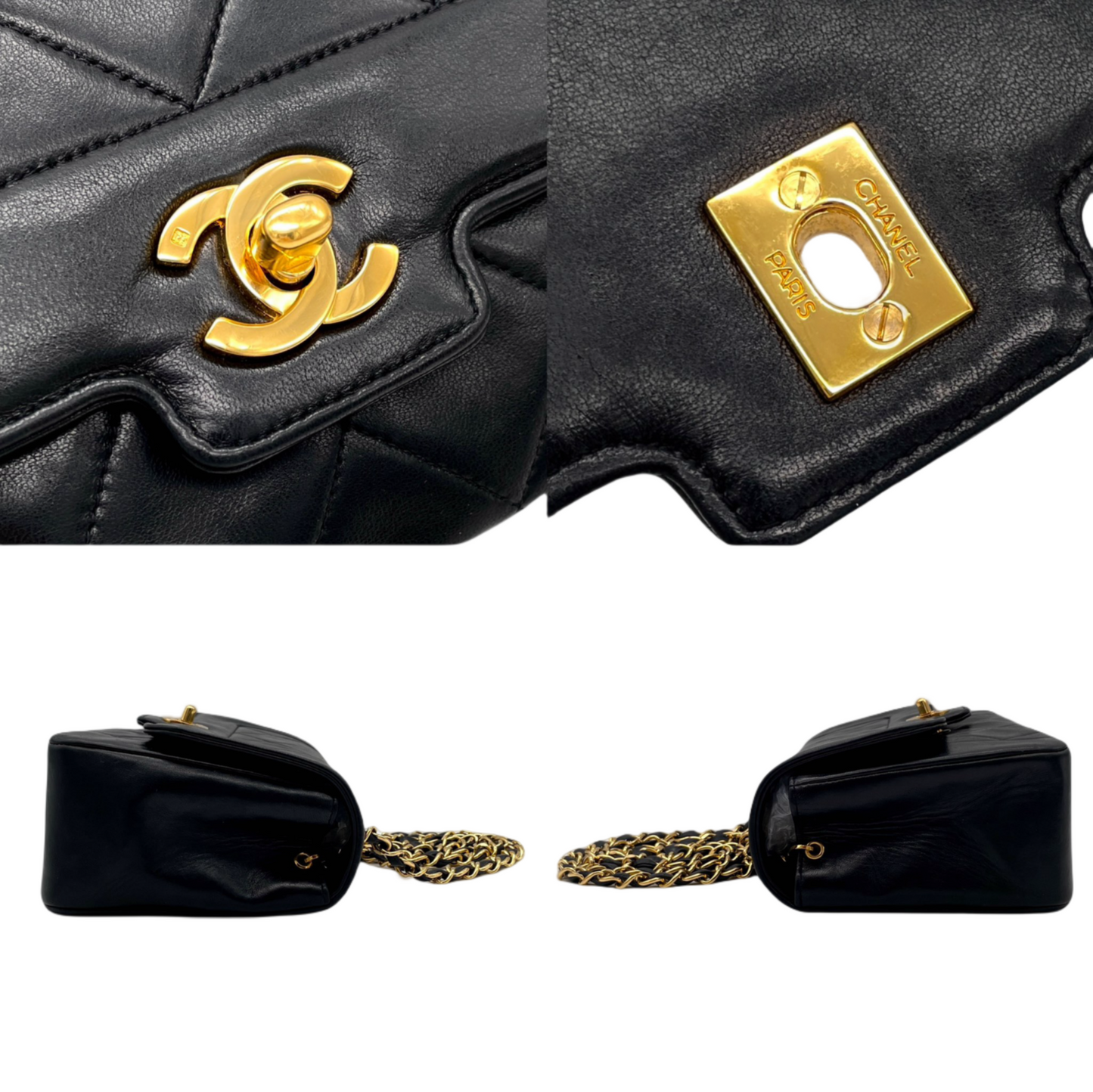 CHANEL Matelasse Diana Ramskin Chain Shoulder Single Flap Bag