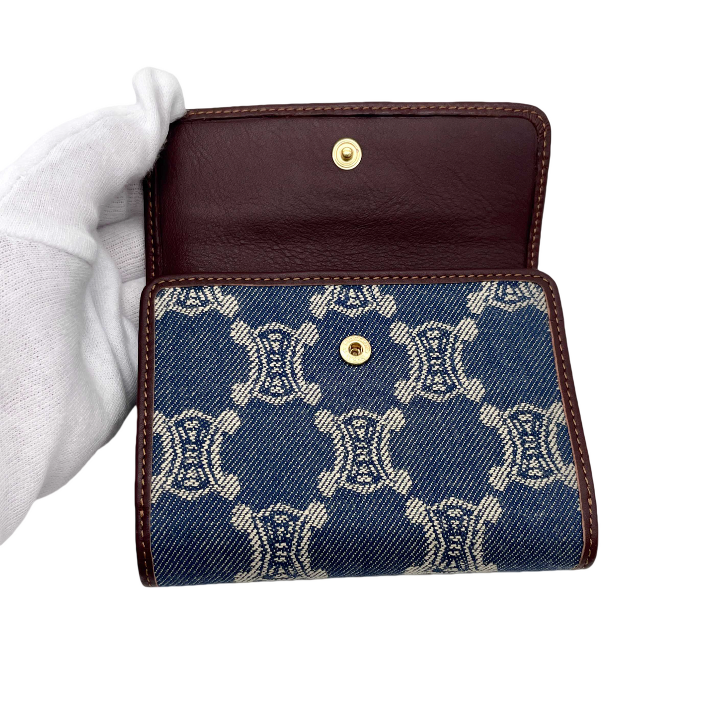 CELINE Macadam Denim Wallet