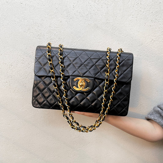 CHANEL Matelasse Jumbo Coco Mark Chain Shoulder Flap Bag