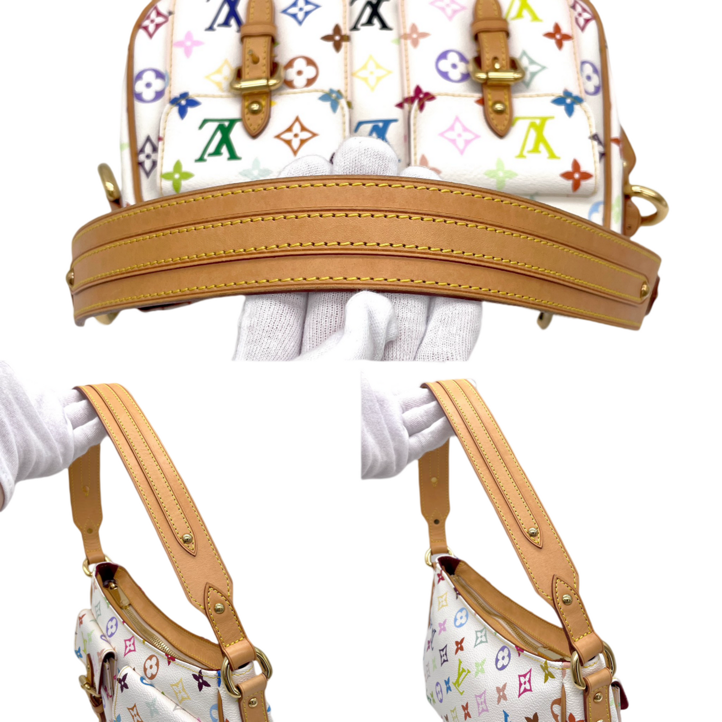 LOUIS VUITTON Monogram Multicolor White Lodge PM M40053