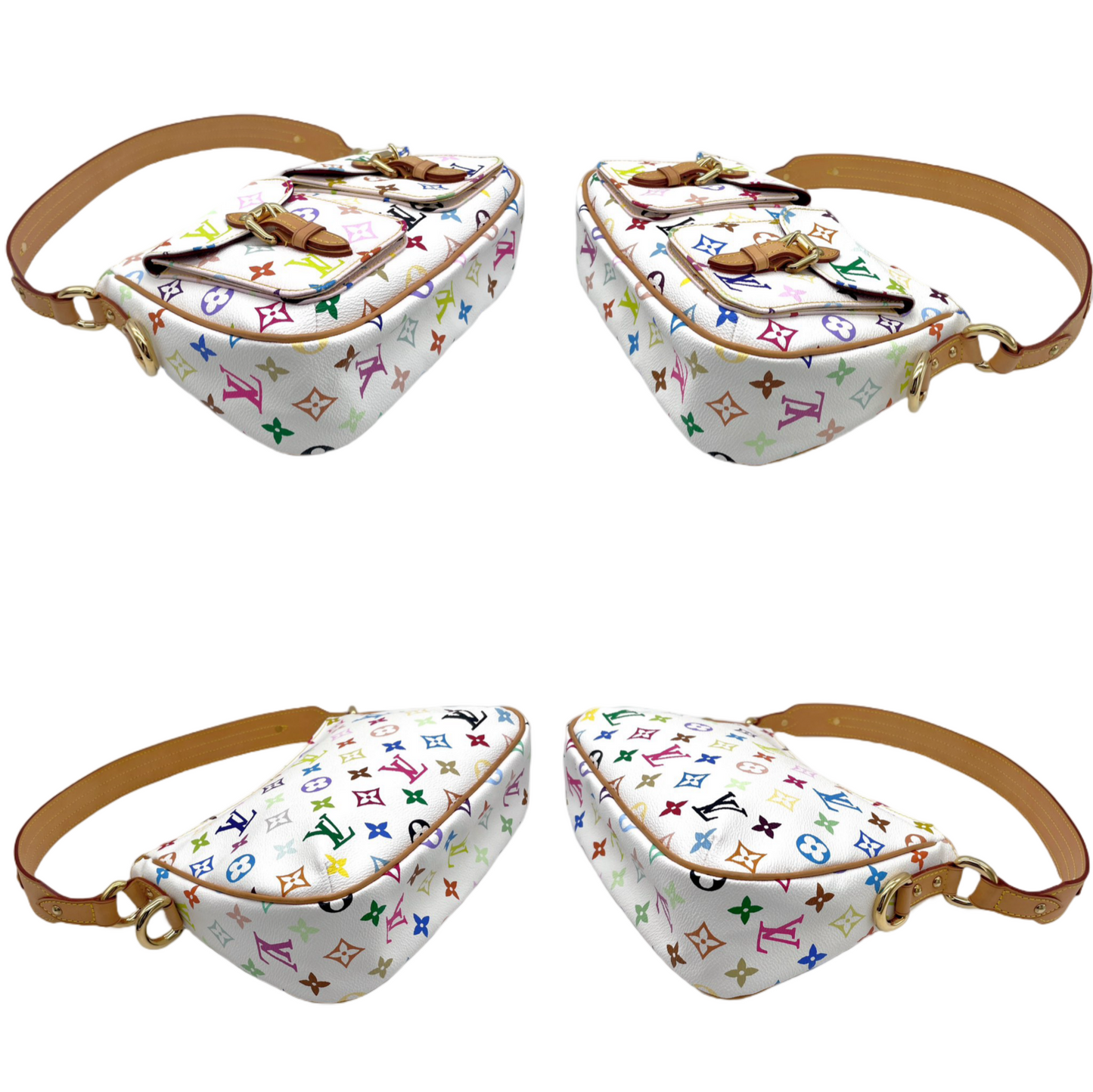 LOUIS VUITTON Monogram Multicolor White Lodge PM M40053