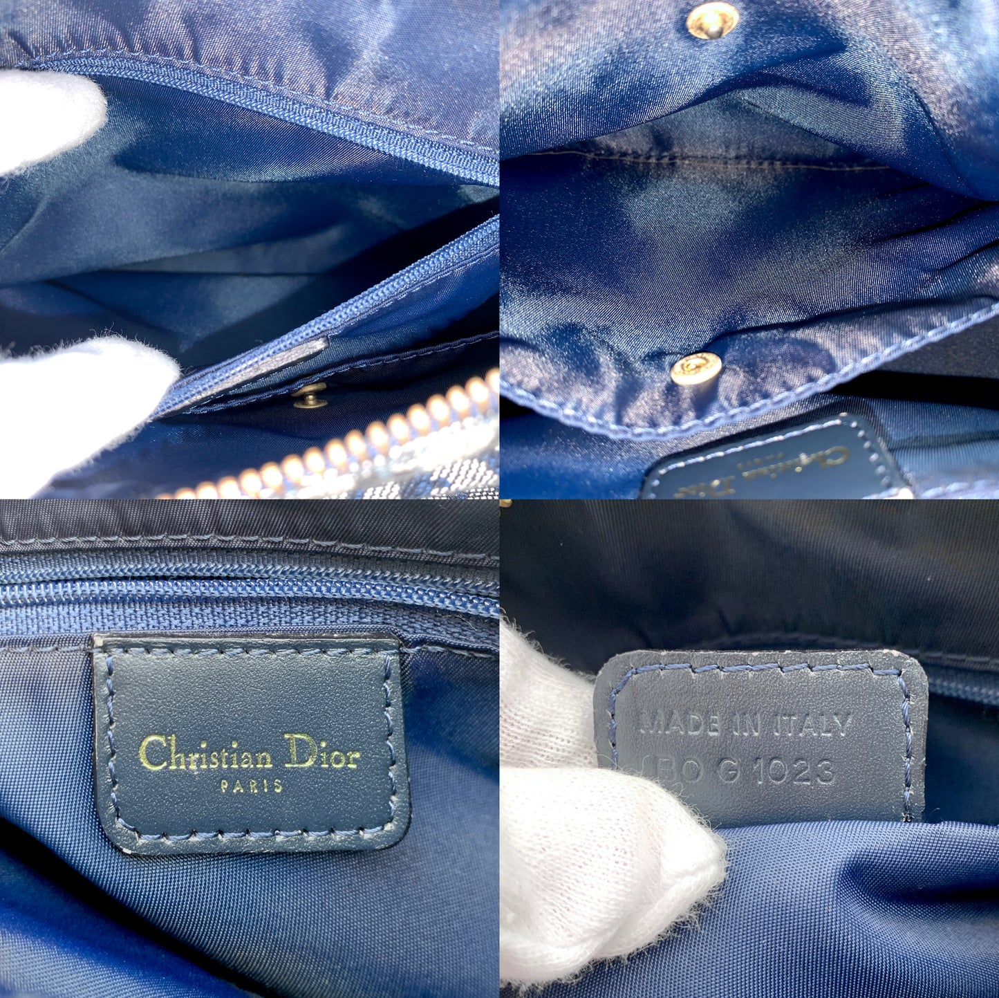 CHRISTIAN DIOR Trotter 波士顿 PM25 厘米 PVC x 漆皮 黑色/金色