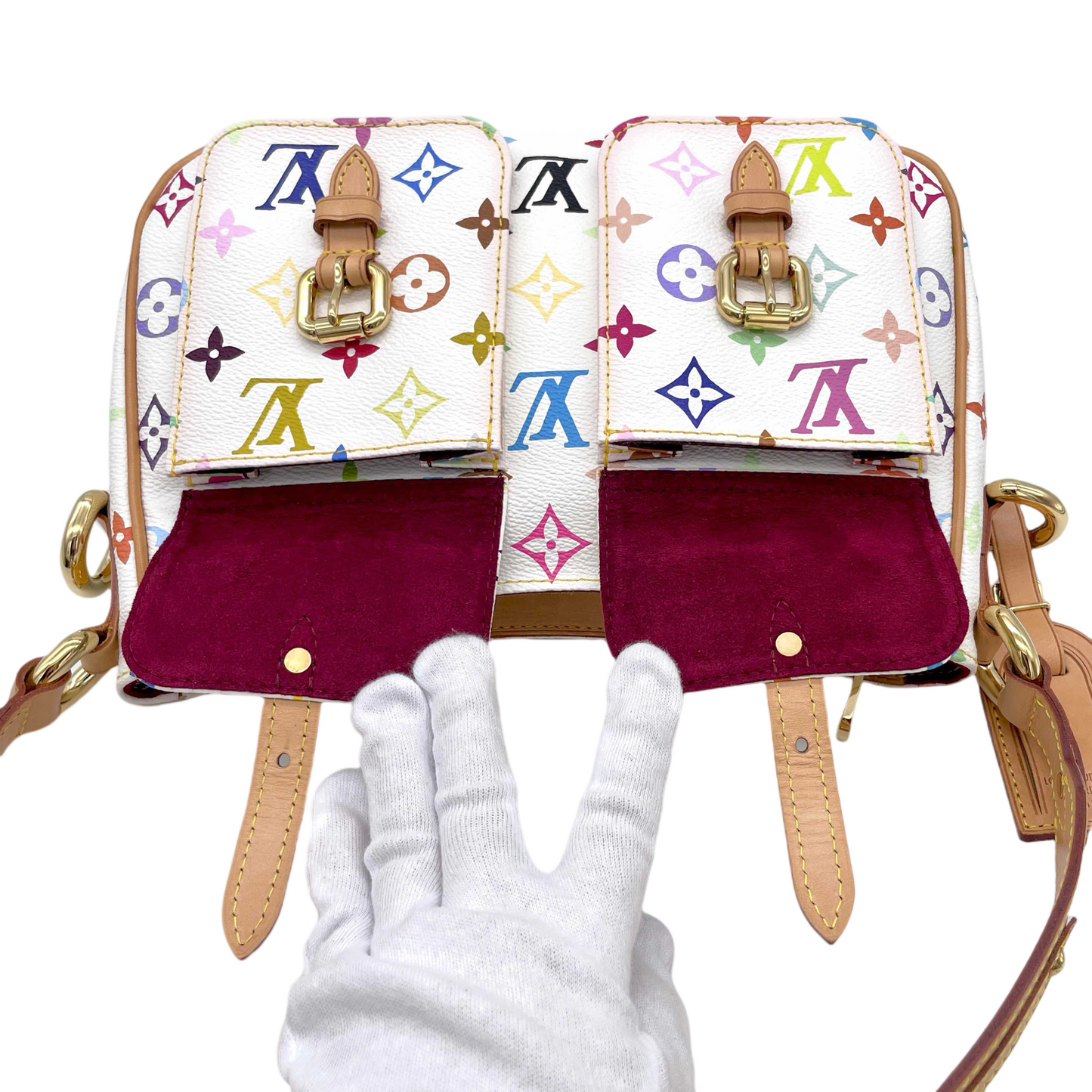 LOUIS VUITTON Monogram Multicolor White Lodge PM M40053