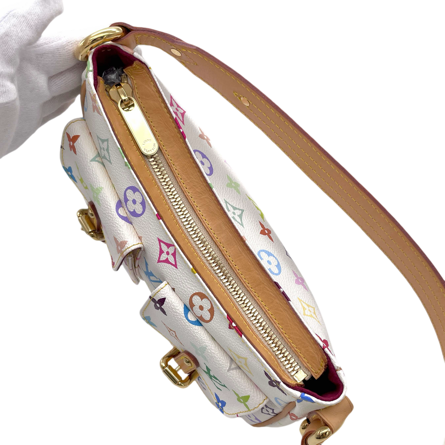 LOUIS VUITTON Monogram Multicolor White Lodge PM M40053