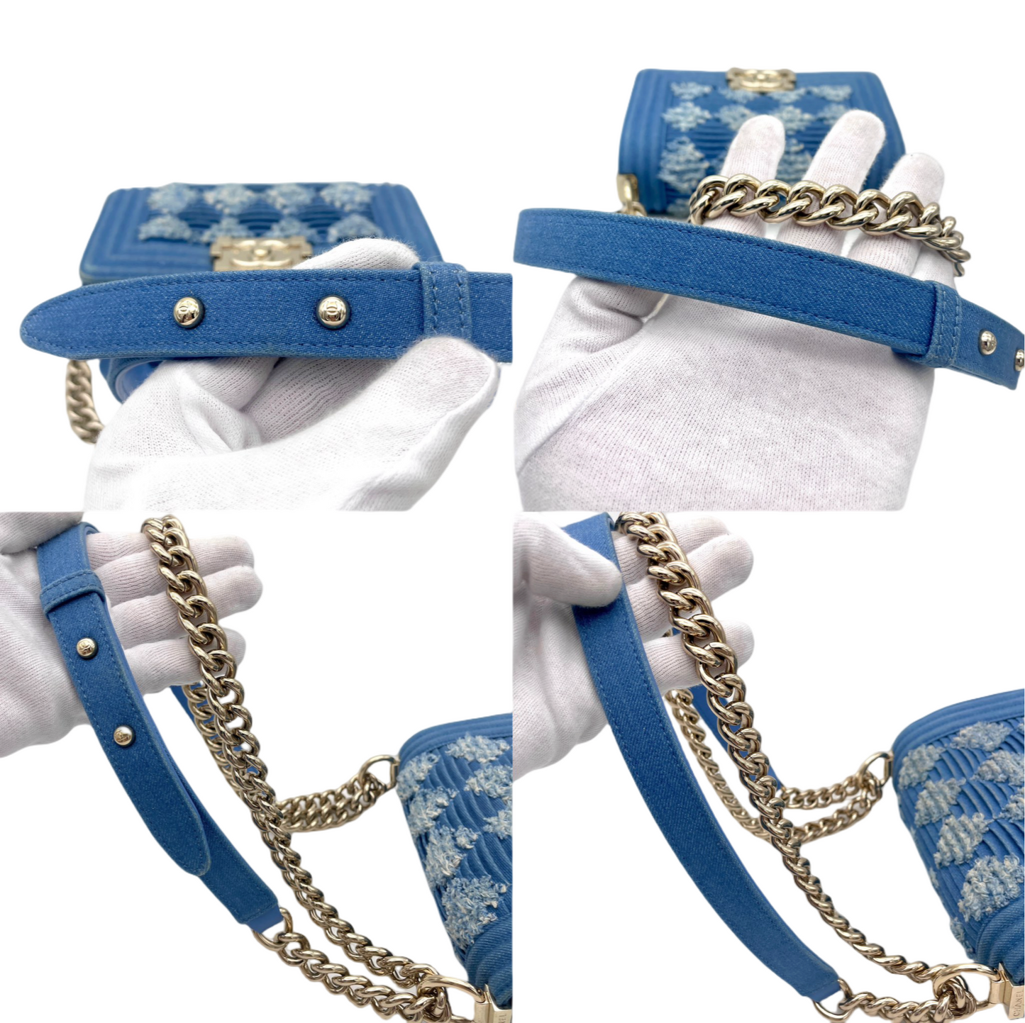 RARE☆☆☆CHANEL denim boy Chanel chain shoulder bag 27 series