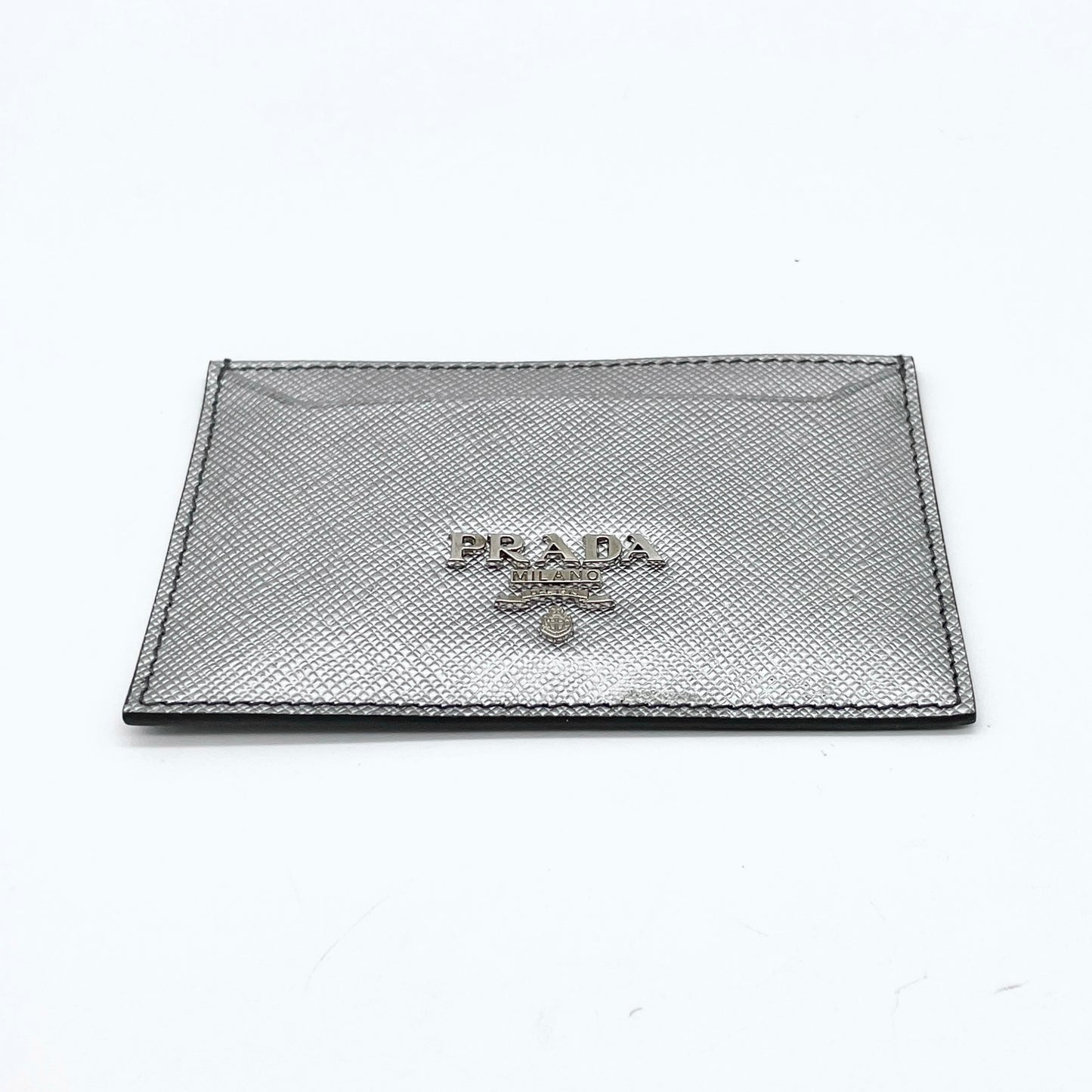 AUTH Pre-owned PRADA Triangle Logo Nylon Accessory Pouch