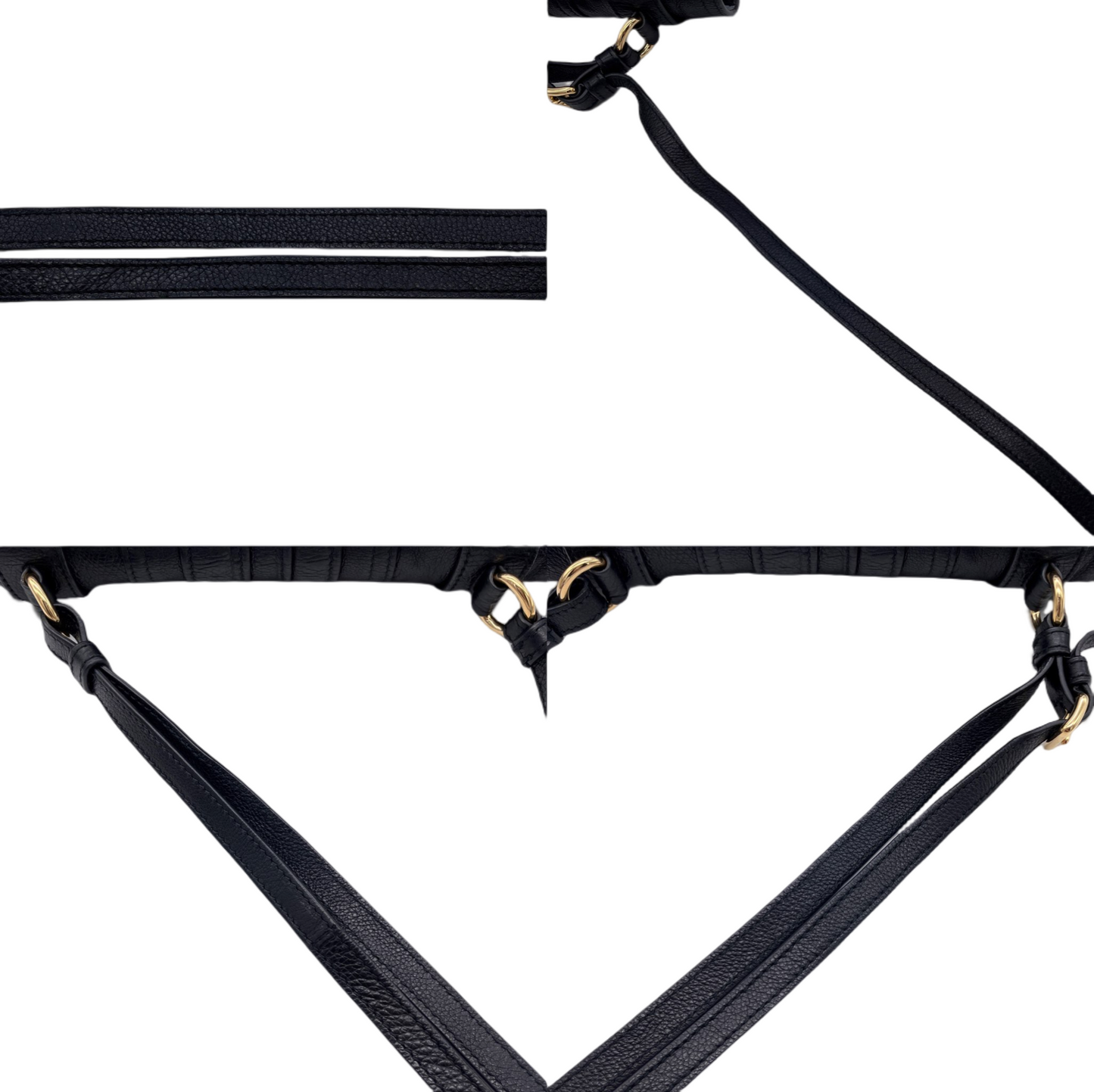 RARE☆☆☆PRADA Etiquette Leather Messager Shoulder Flap Bag Black